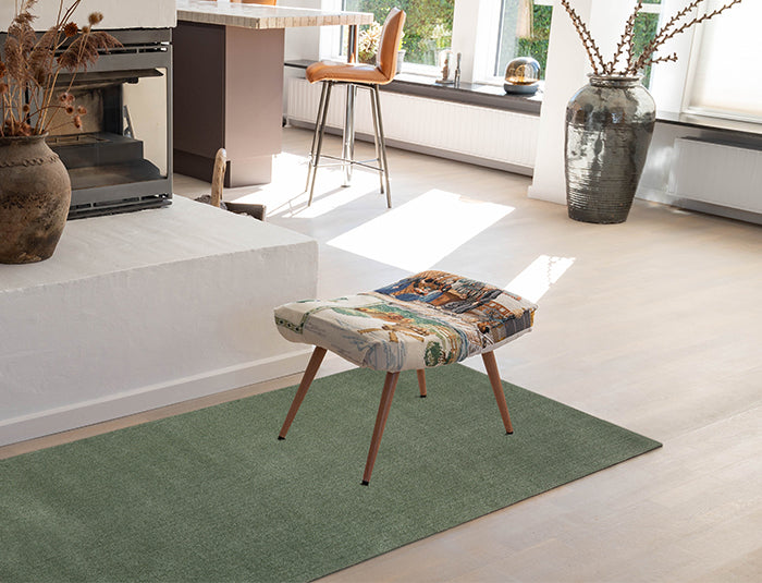 TÆPPE/MÅTTE 90 X 130 cm - UNI COLOR/DUSTY GREEN - Tica Copenhagen - DesignGaragen.dk