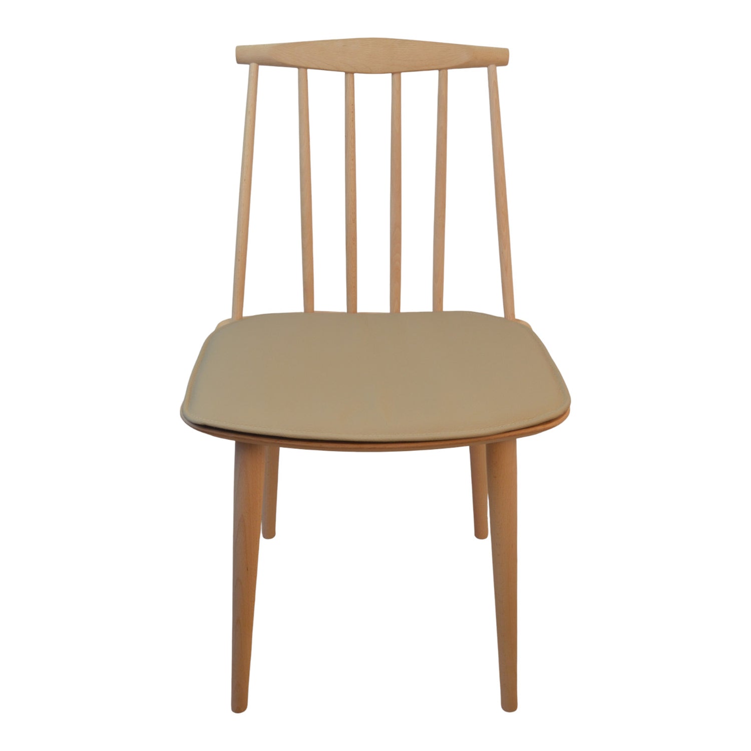 Ylellinen hiekkavärinen nahkatyyny Hay J77: lle (FDB) tuoli