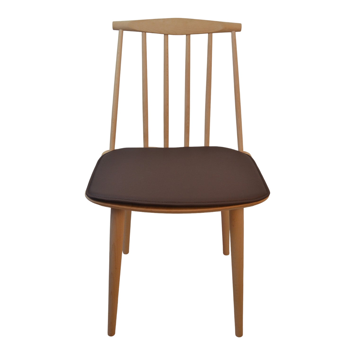 Ylellinen tummanruskea nahkatyyny Hay J77 (FDB) -tuoli