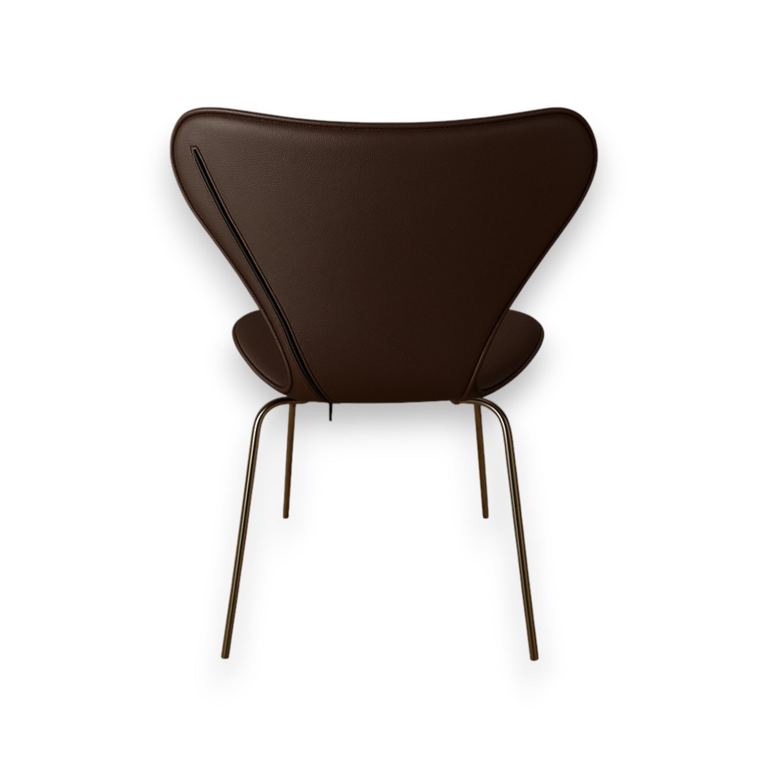 Koko päällinen Arne Jacobsen 3107 tuolille tummanruskeaa nahkaa