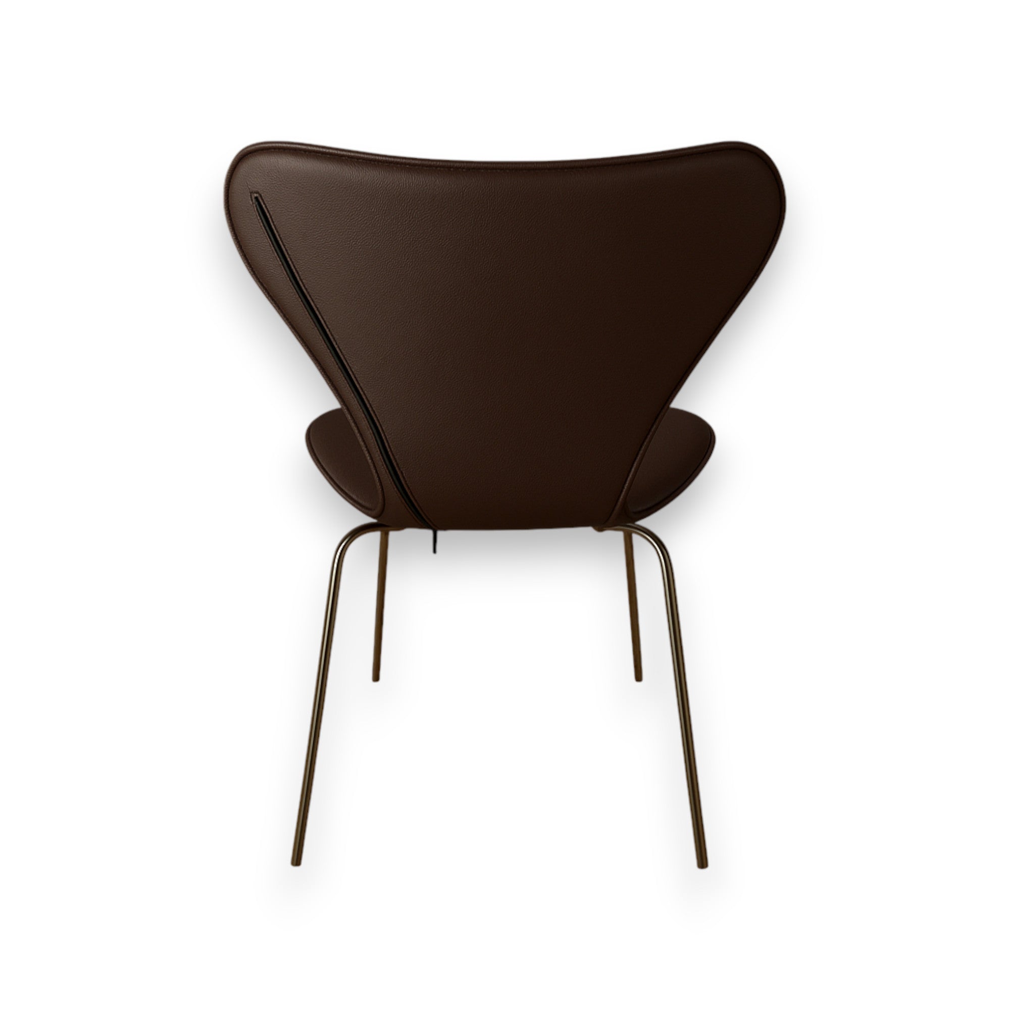Koko päällinen Arne Jacobsen 3107 tuolille tummanruskeaa nahkaa