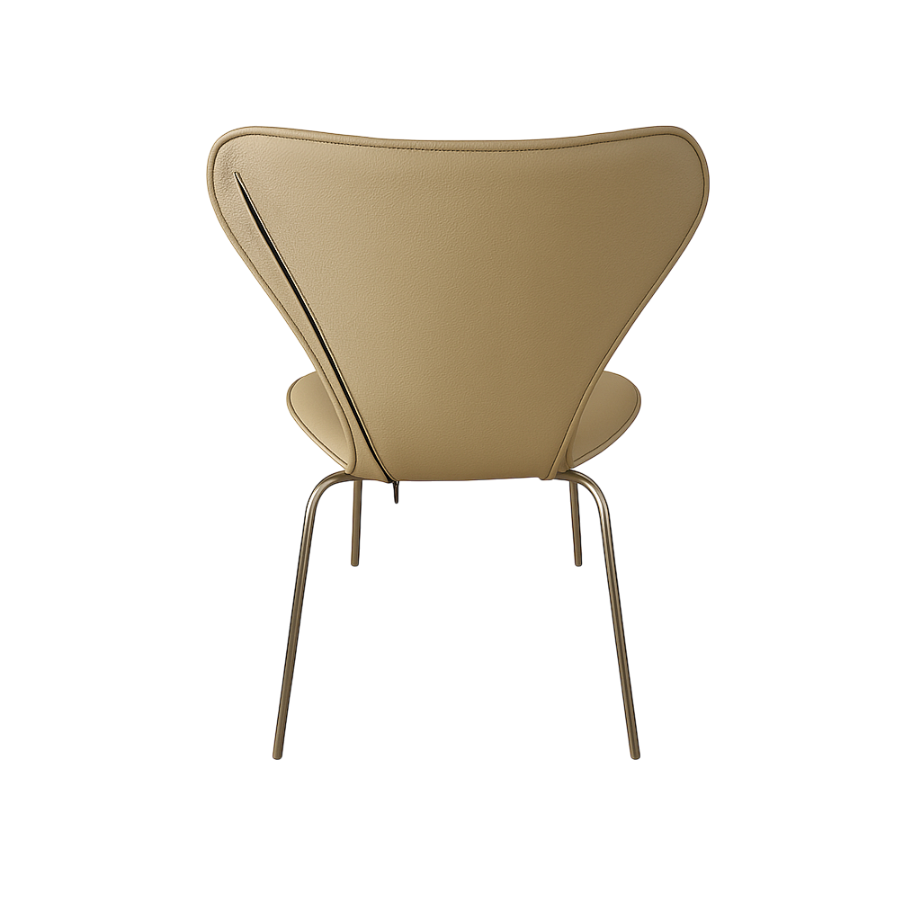 Koko päällinen Arne Jacobsen 3107 tuolille hiekanväristä nahkaa