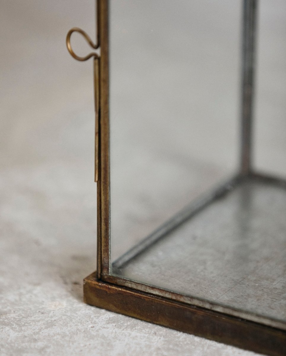 ANTIIKKI lyhty rautaa - K30 cm - kullanvärinen