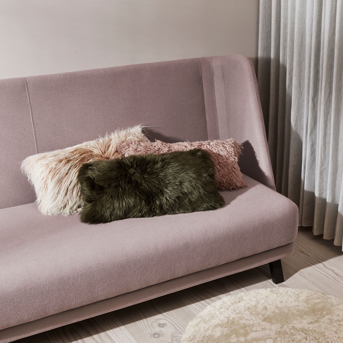 Lampaannahkainen tyyny | Pitkäkarvainen | Uusi-Seelanti | 28x56 cm