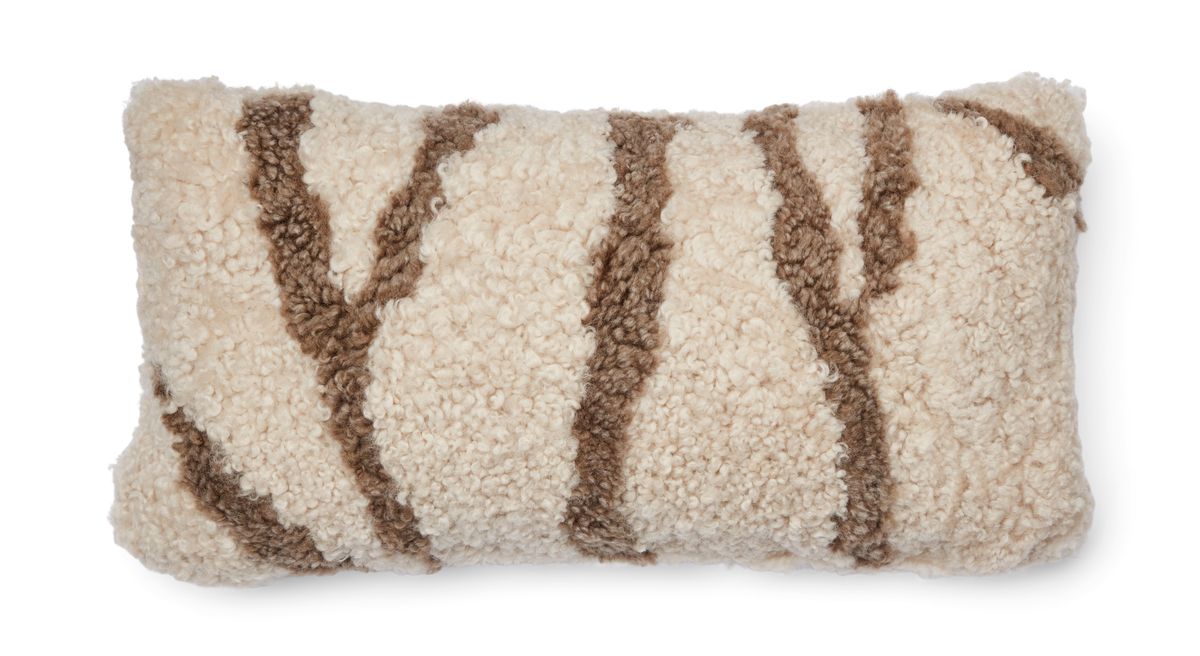 Zebra lampaannahkainen tyyny | Lyhytkarvainen | Uusi-Seelanti | Kaksipuolinen | 30x60 cm