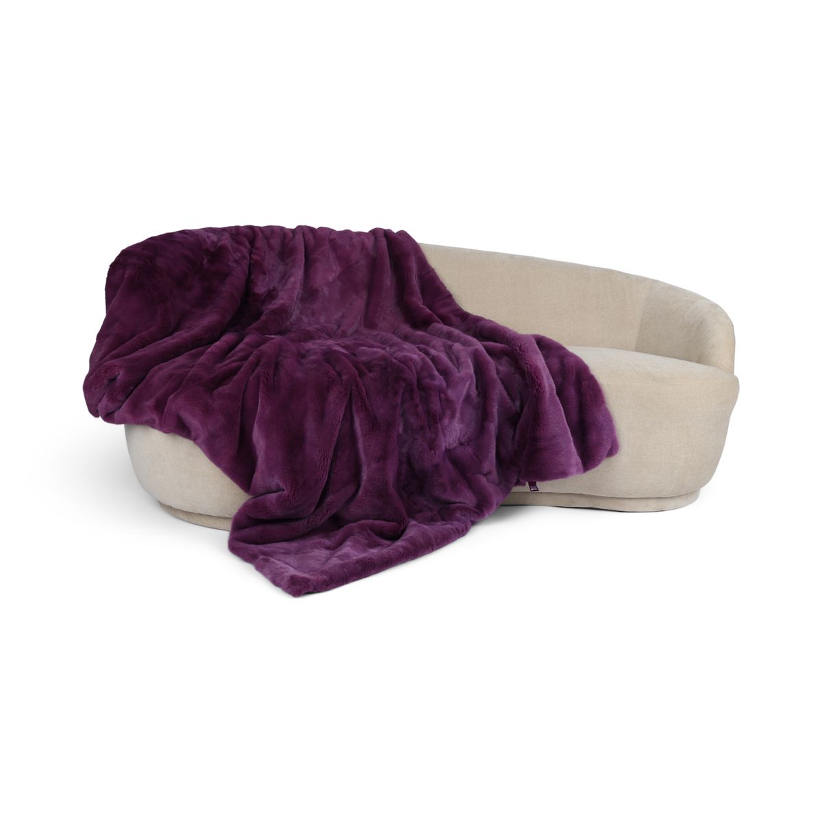 Minkkiruudukko | Takaosa kashmiria | Violetti | 142x194 cm