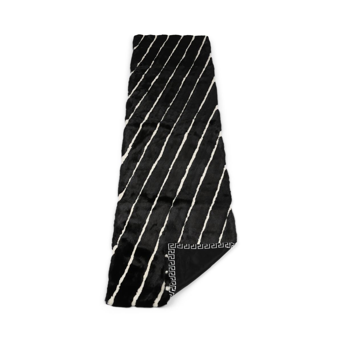 Minkkiruudukko | Takaosa kashmiria | Musta/valkoinen | 50x220 cm