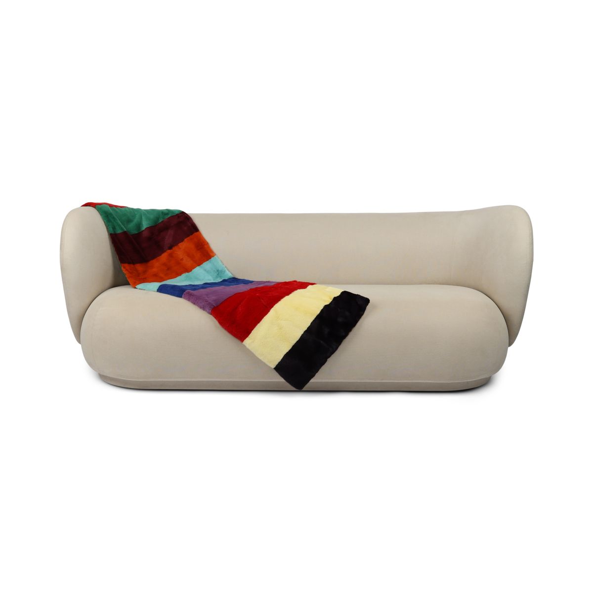 Minkkiruudukko | Takaosa kashmiria | Monivärinen Kirkas | 70x230 cm