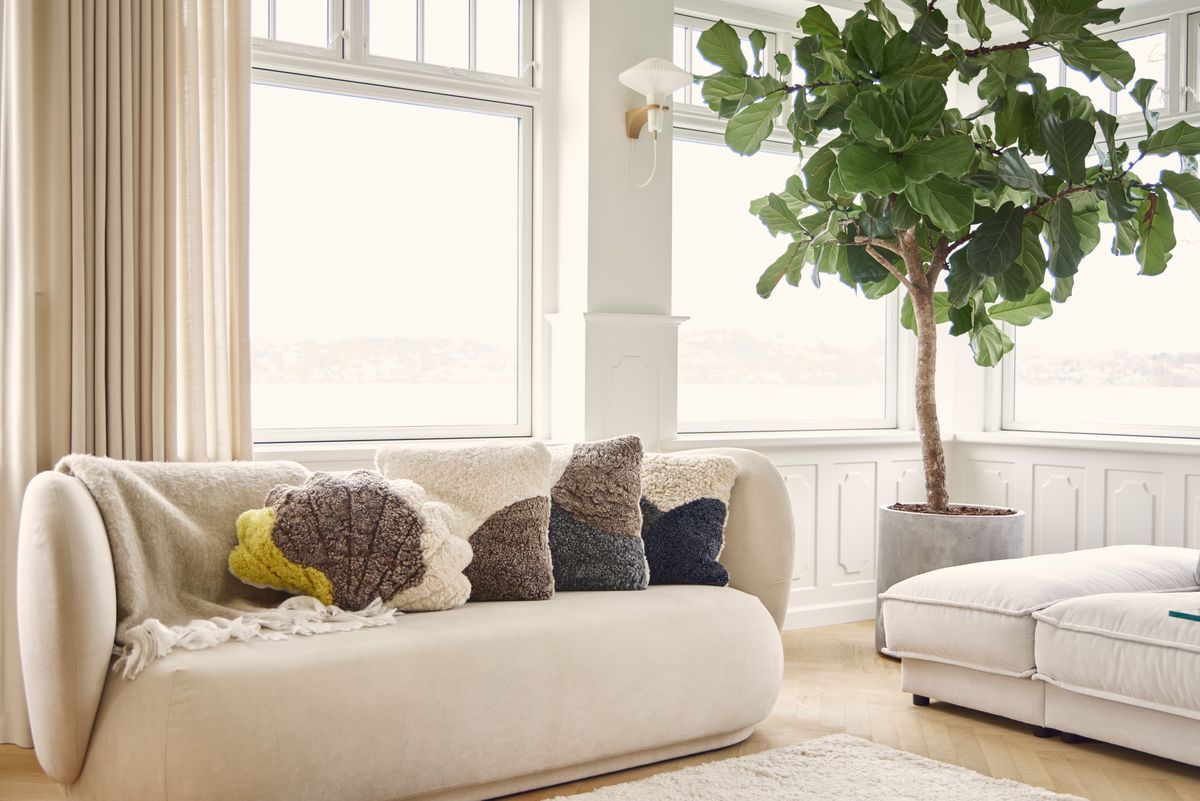 Kolmivärinen lampaannahkainen tyyny | Lyhytkarvainen | Uusi-Seelanti | Kaksipuolinen | 46x46 cm