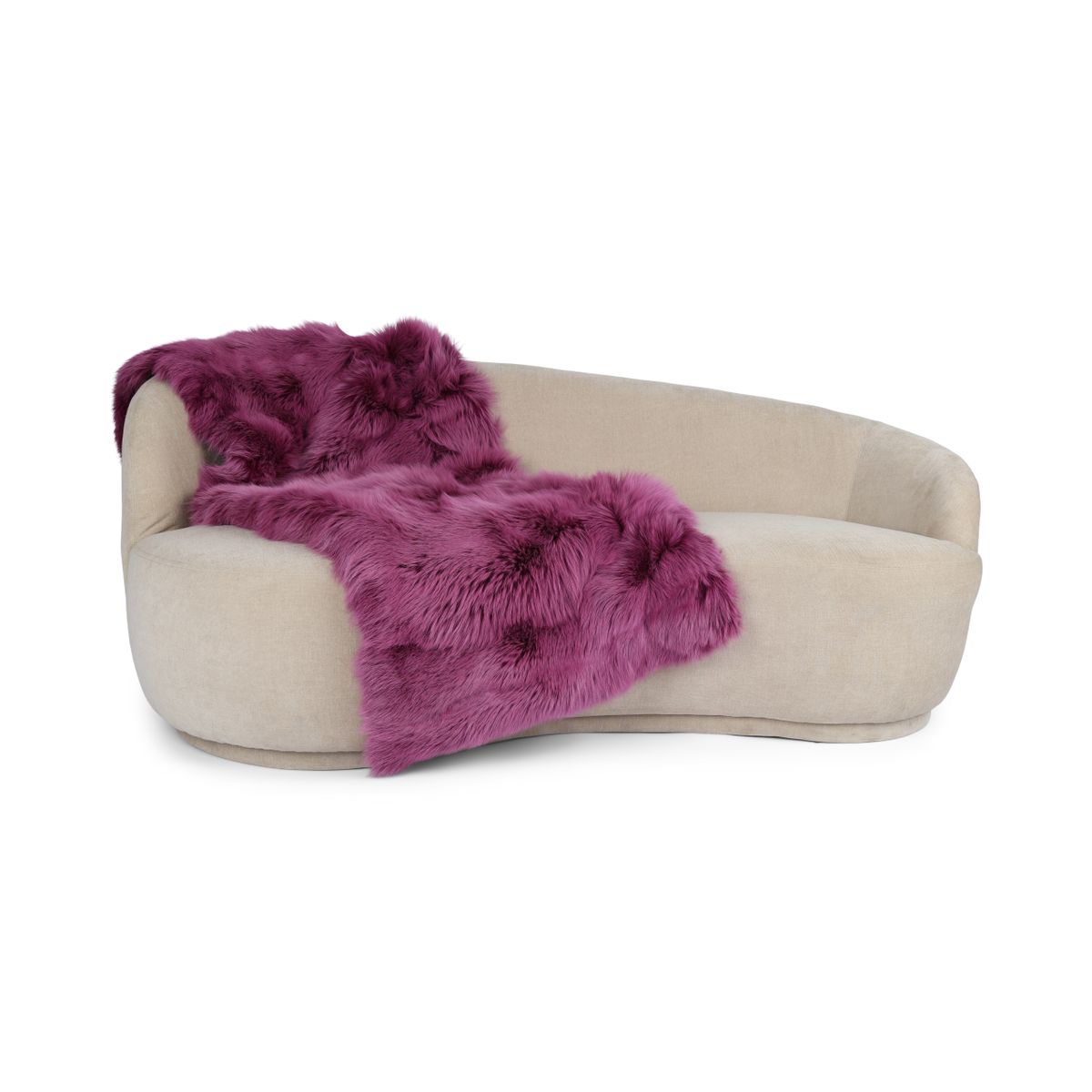 Ensiluokkainen kettumatto | Takaosa kashmiria | Grape Purple | 180x70 cm