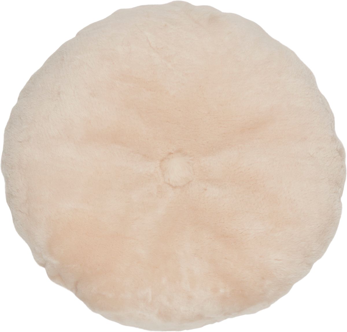 Lampaannahkainen tyyny | Mokasiini | Kaksipuolinen | Ø 45 cm