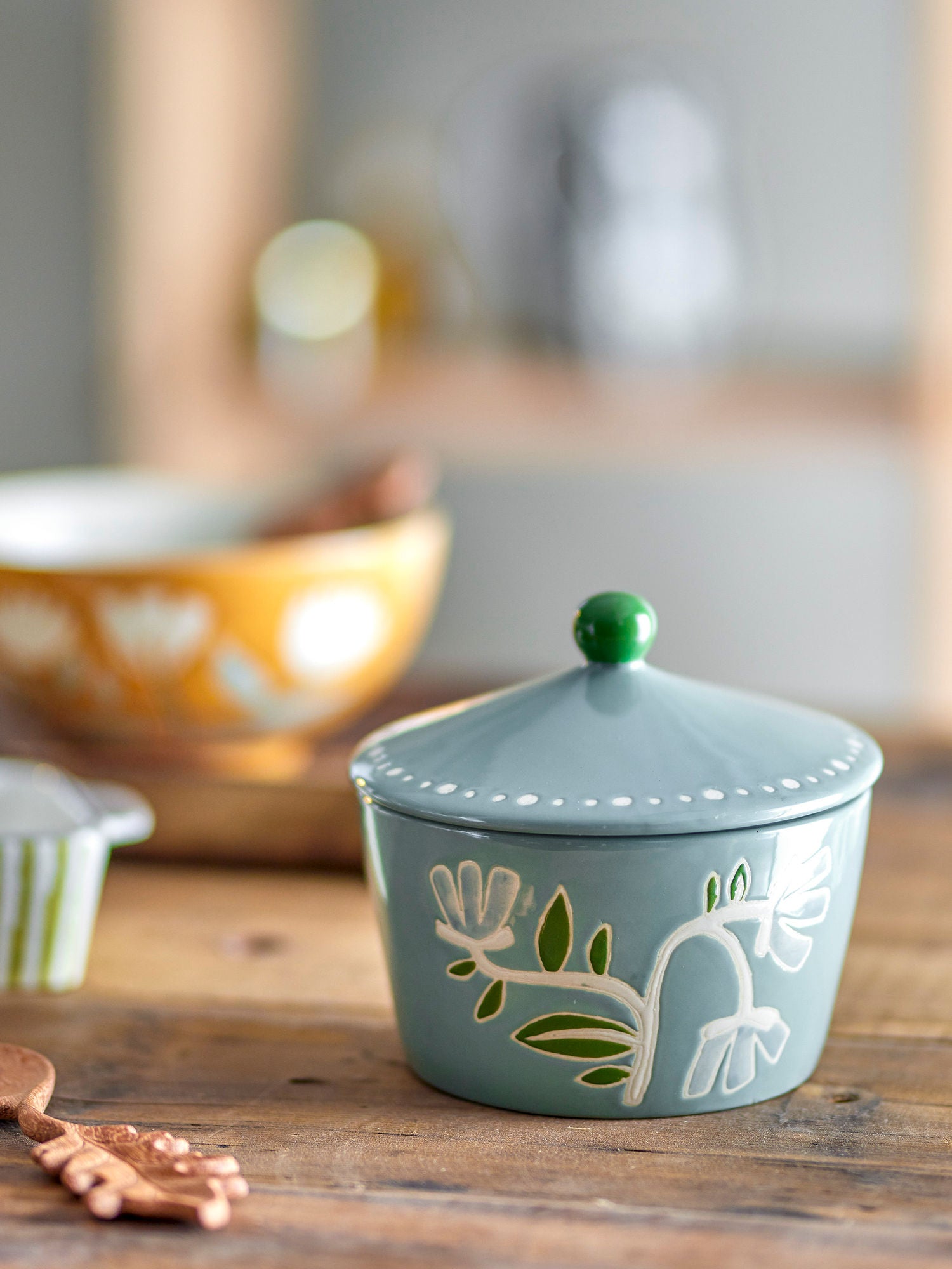 Luova kokoelma Tanger Jar W/LID, vihreä, Stoneward