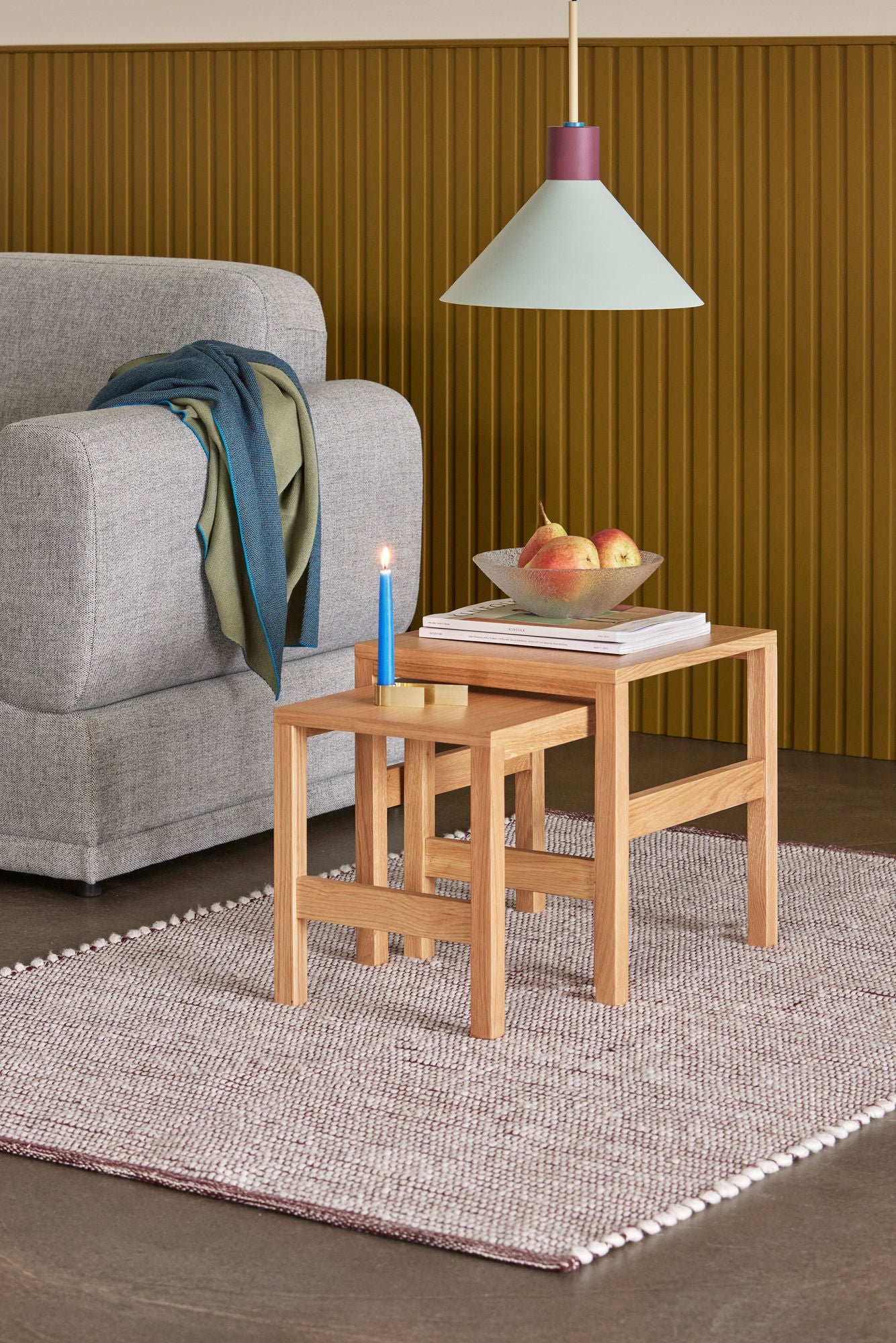 Hübsch Unikko matto Burgundia/valkoinen