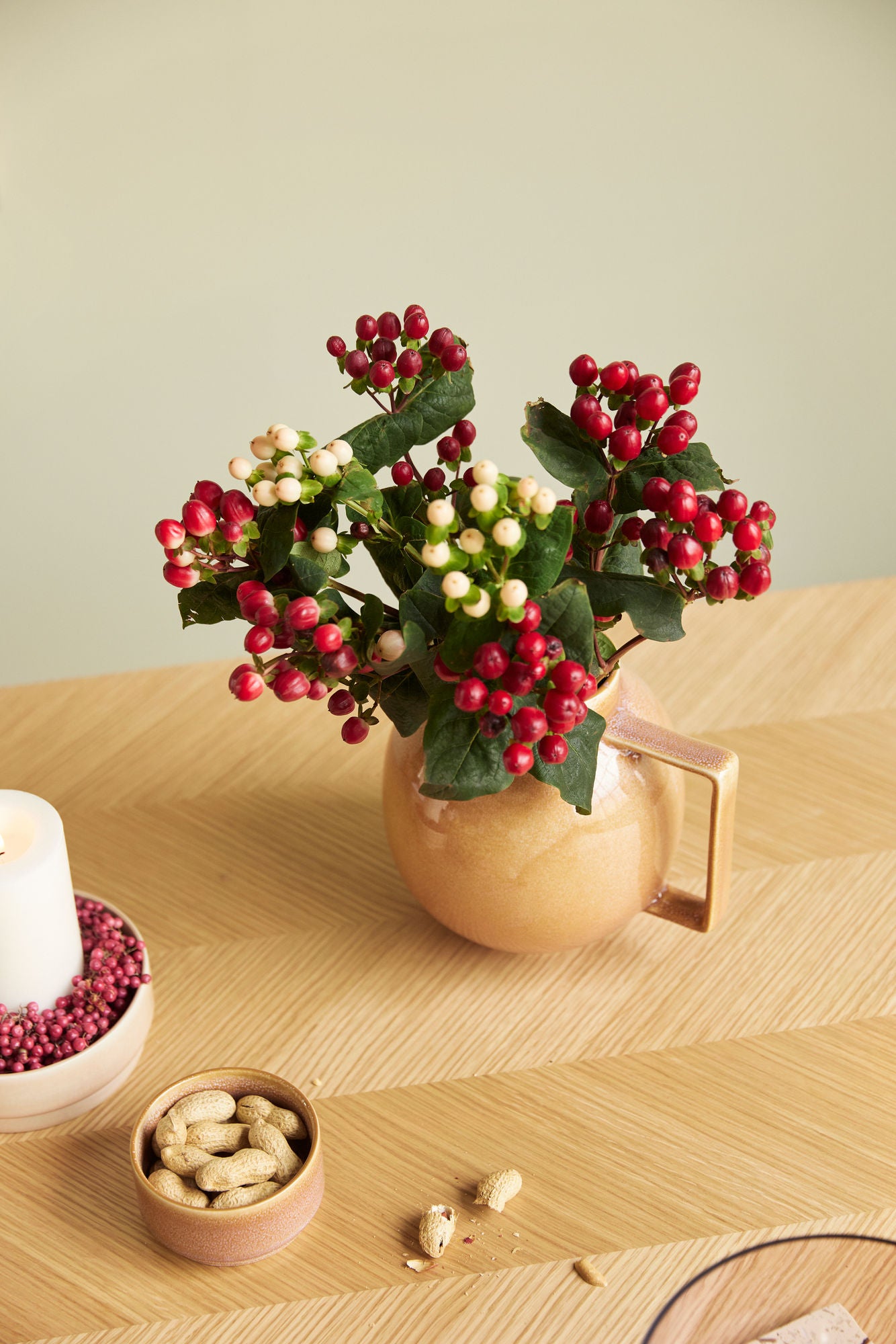 Hübsch Herringbone ruokapöytä suuri luonnonmukainen