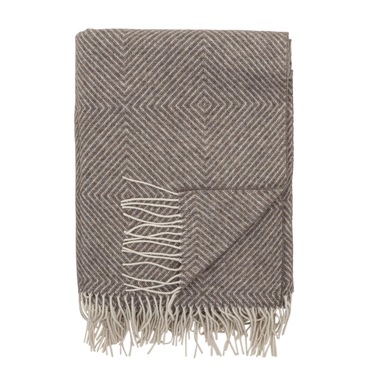 Bloomingville Hoshi Plaid, Brown, Merino -villa