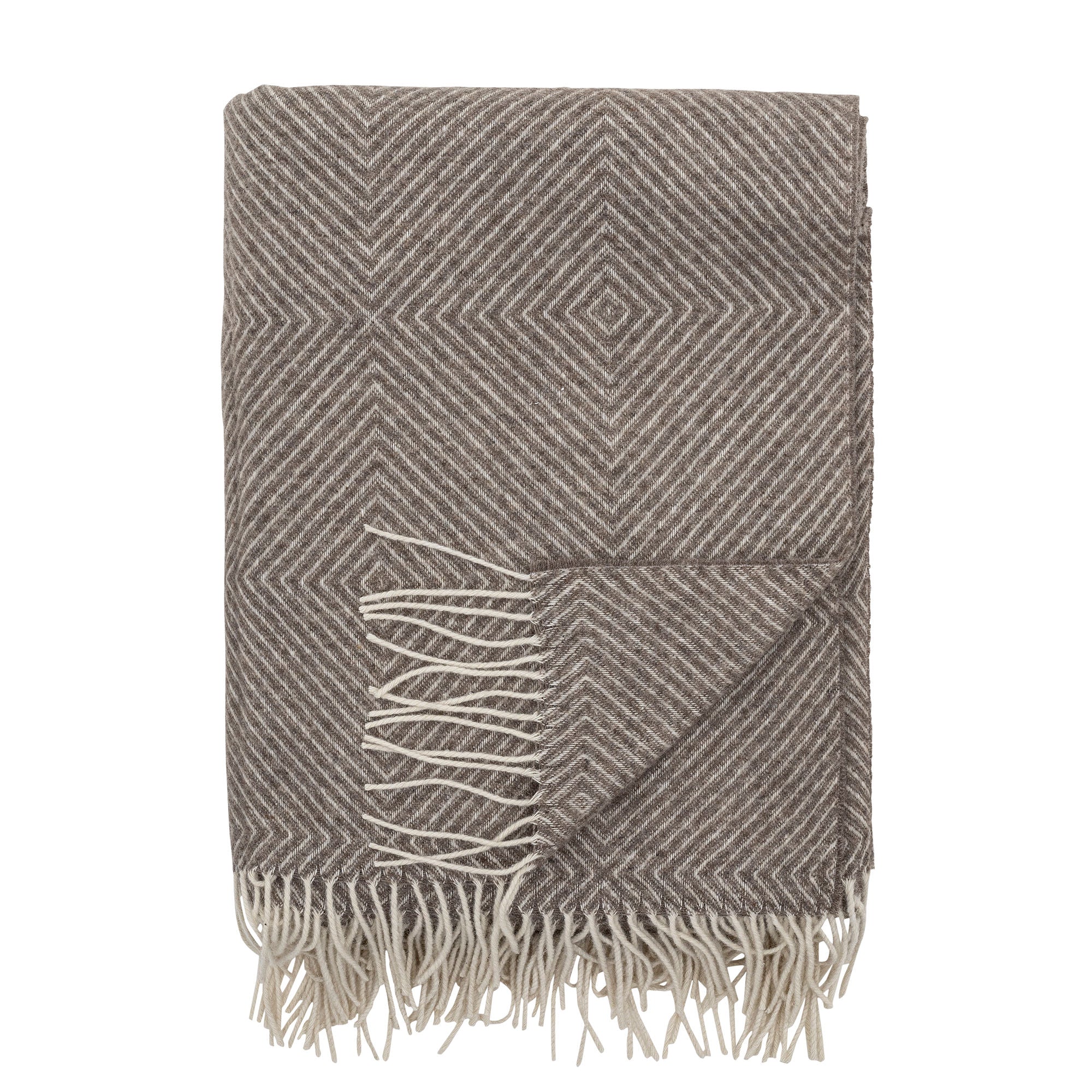 Bloomingville Hoshi Plaid, Brown, Merino -villa