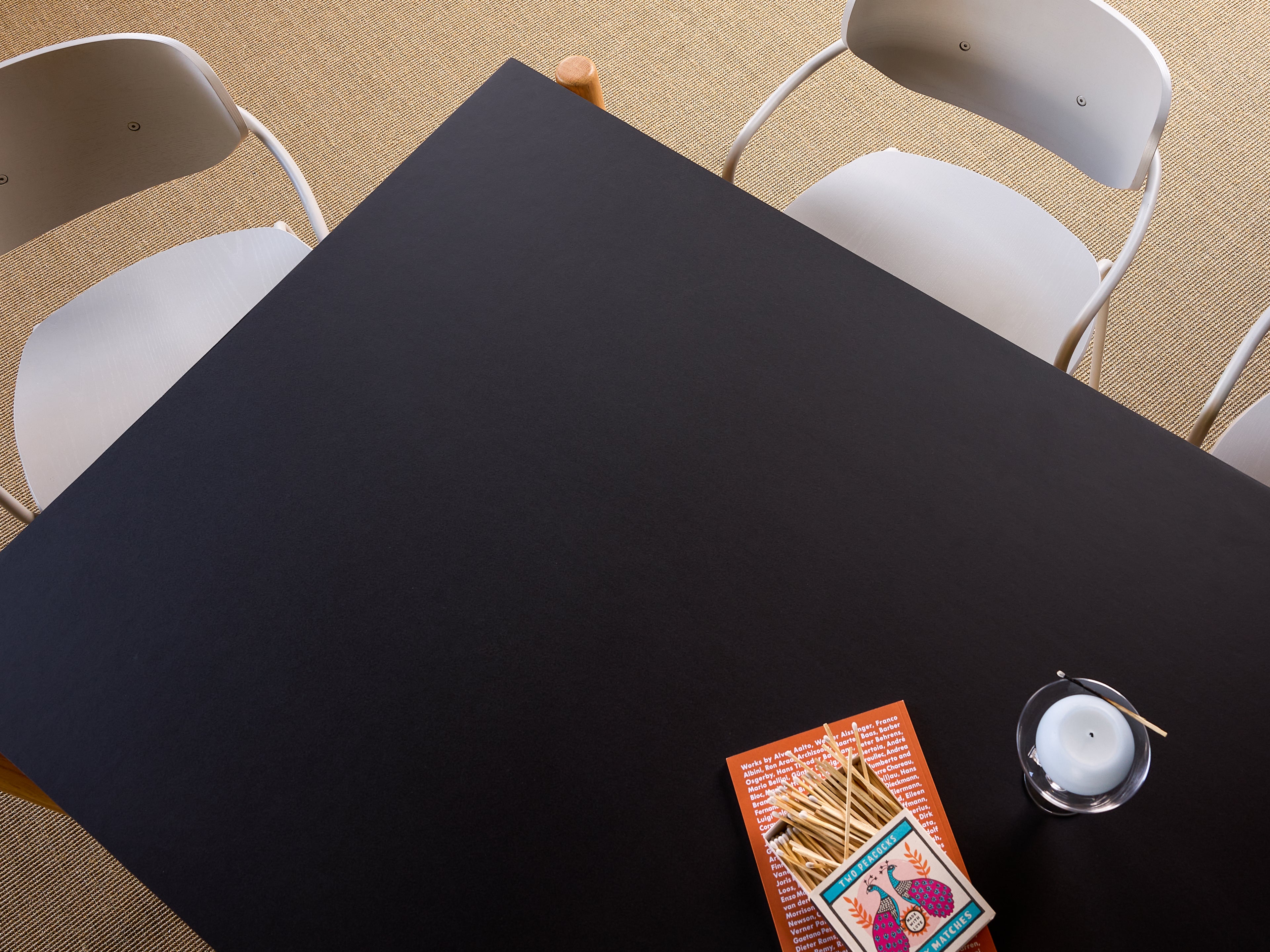 Vino ruokapöytä suorakaiteen muotoinen musta - 190x107xh75cm