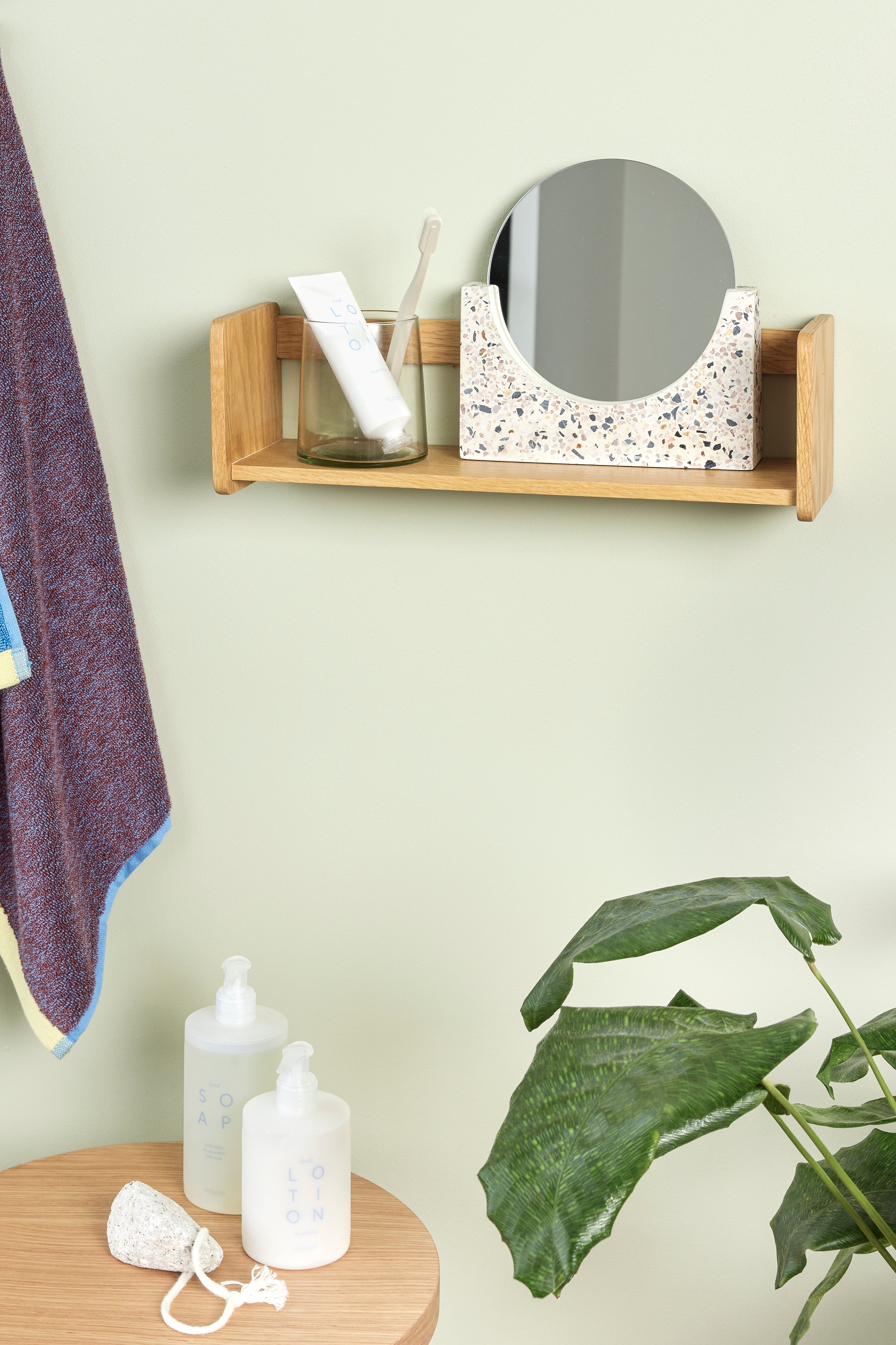 Musta pöytä peili terrazzo - 20x5xh19cm