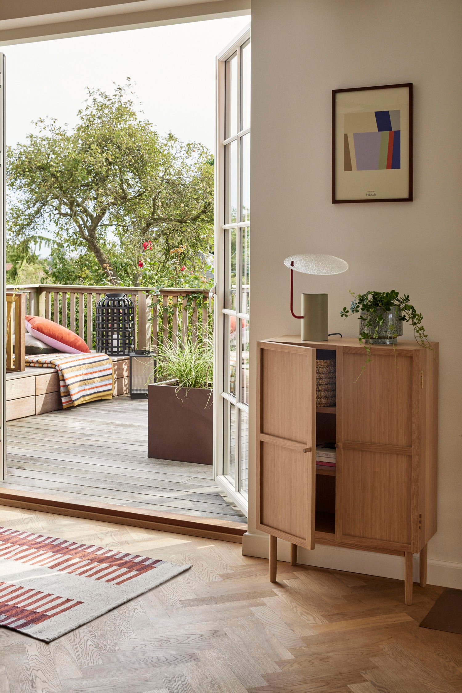 Ruudukon lyhty mustat (sarja 2) - Ø35xh54, Ø41xh58cm