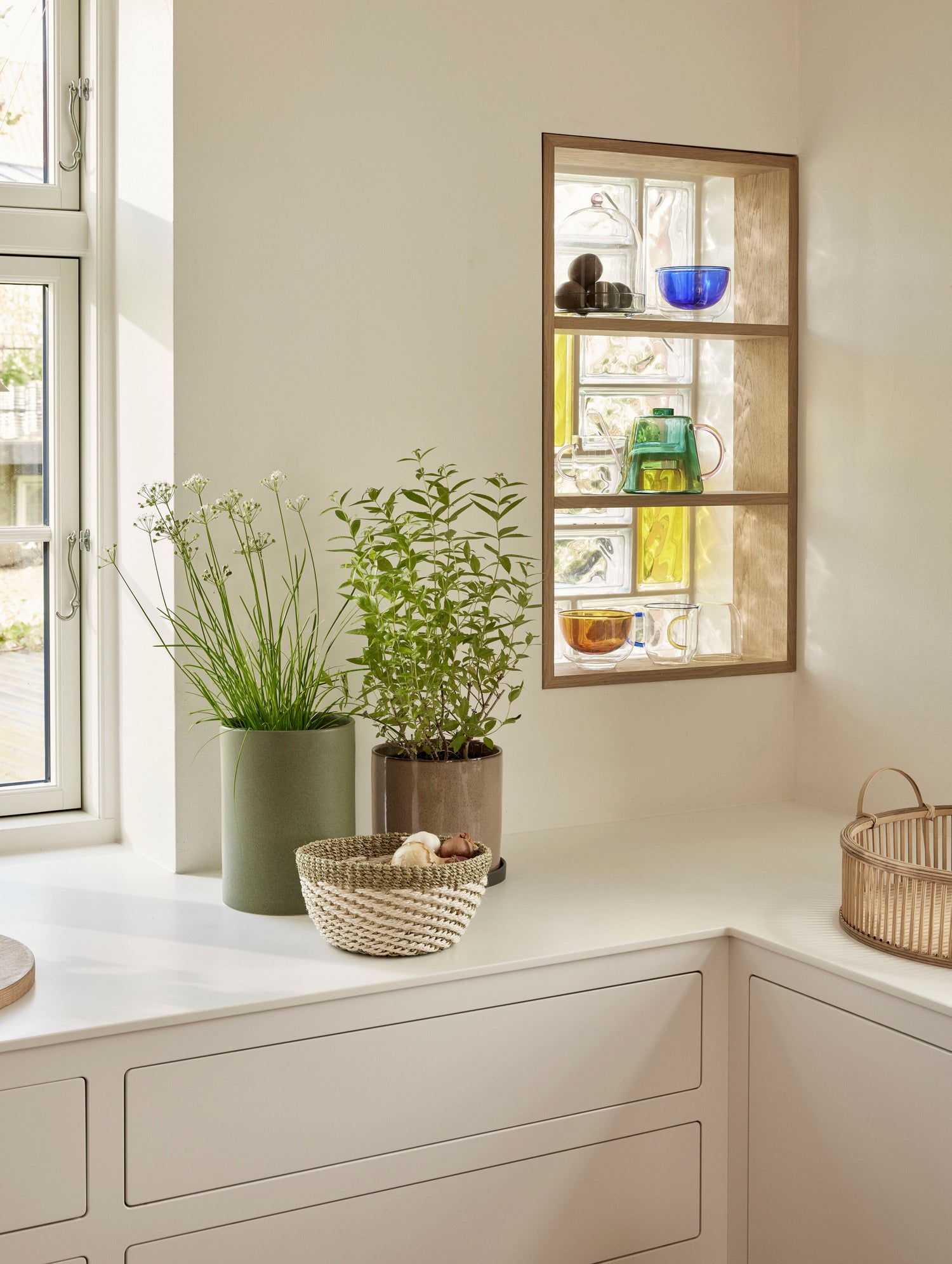 Flora Water -kannu tummanvihreä - 24x14xh14cm