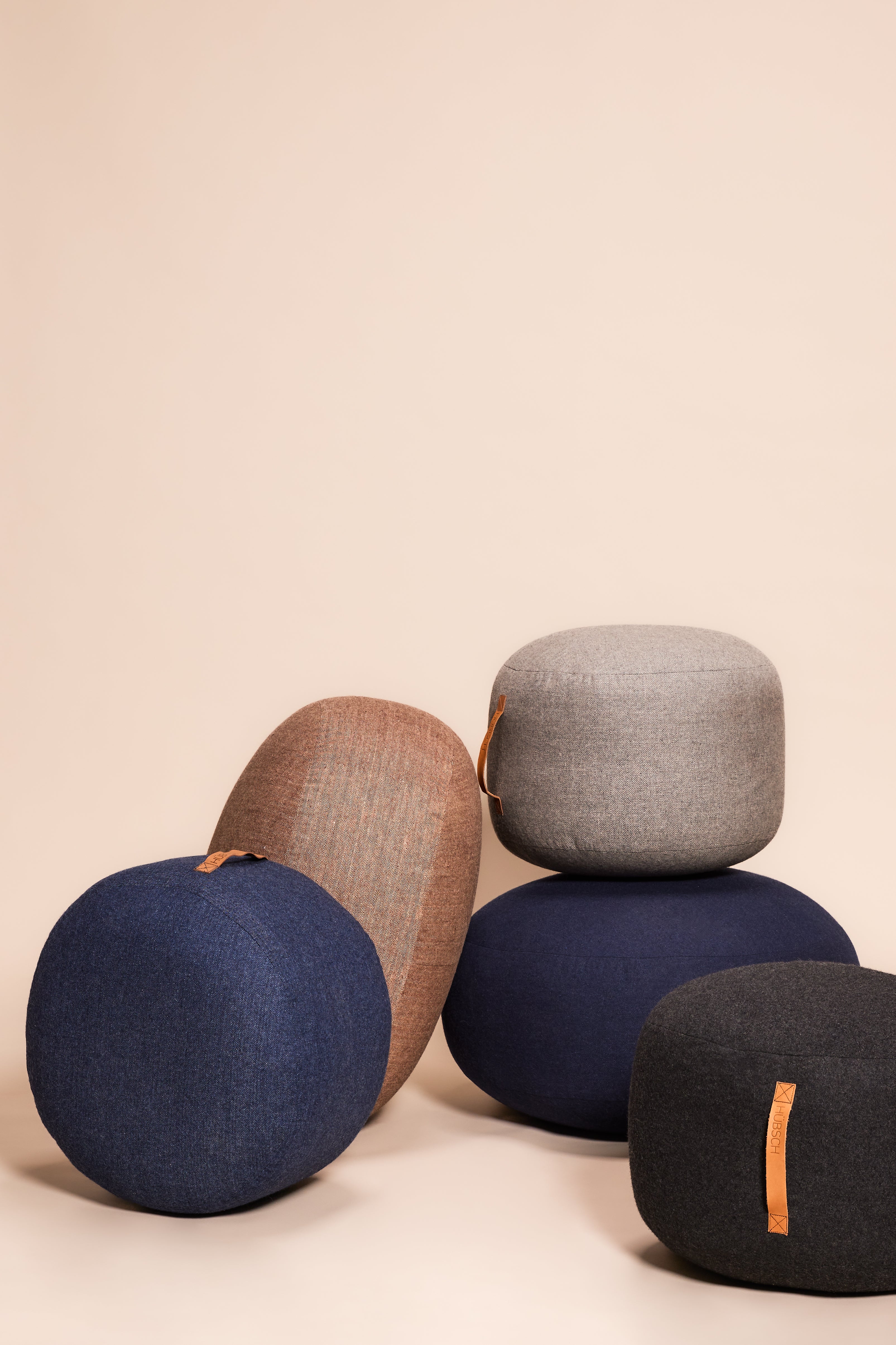 Mochi Pouf Ø50 harmaa - Ø50xh35cm