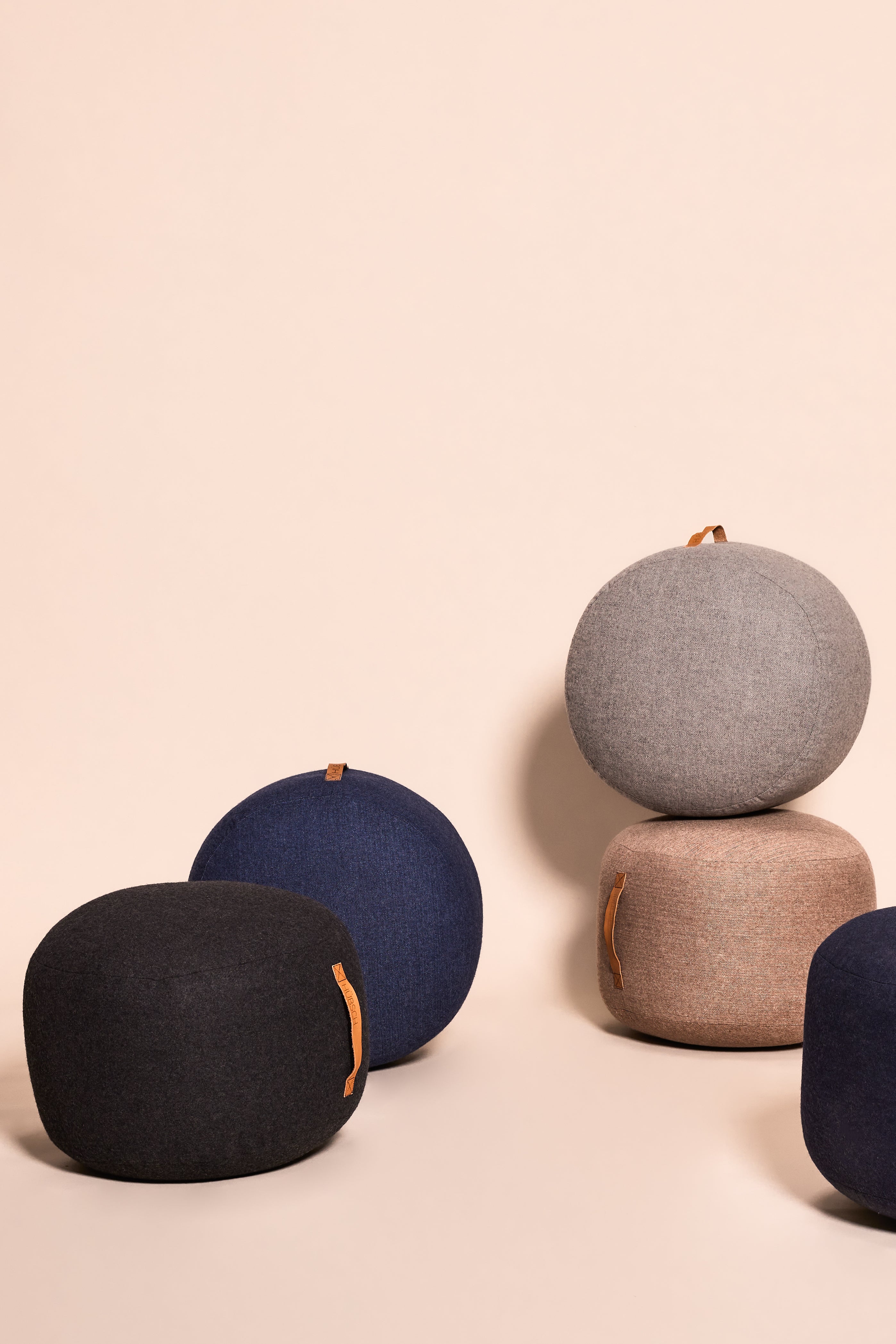 Mochi Pouf Ø50 harmaa - Ø50xh35cm