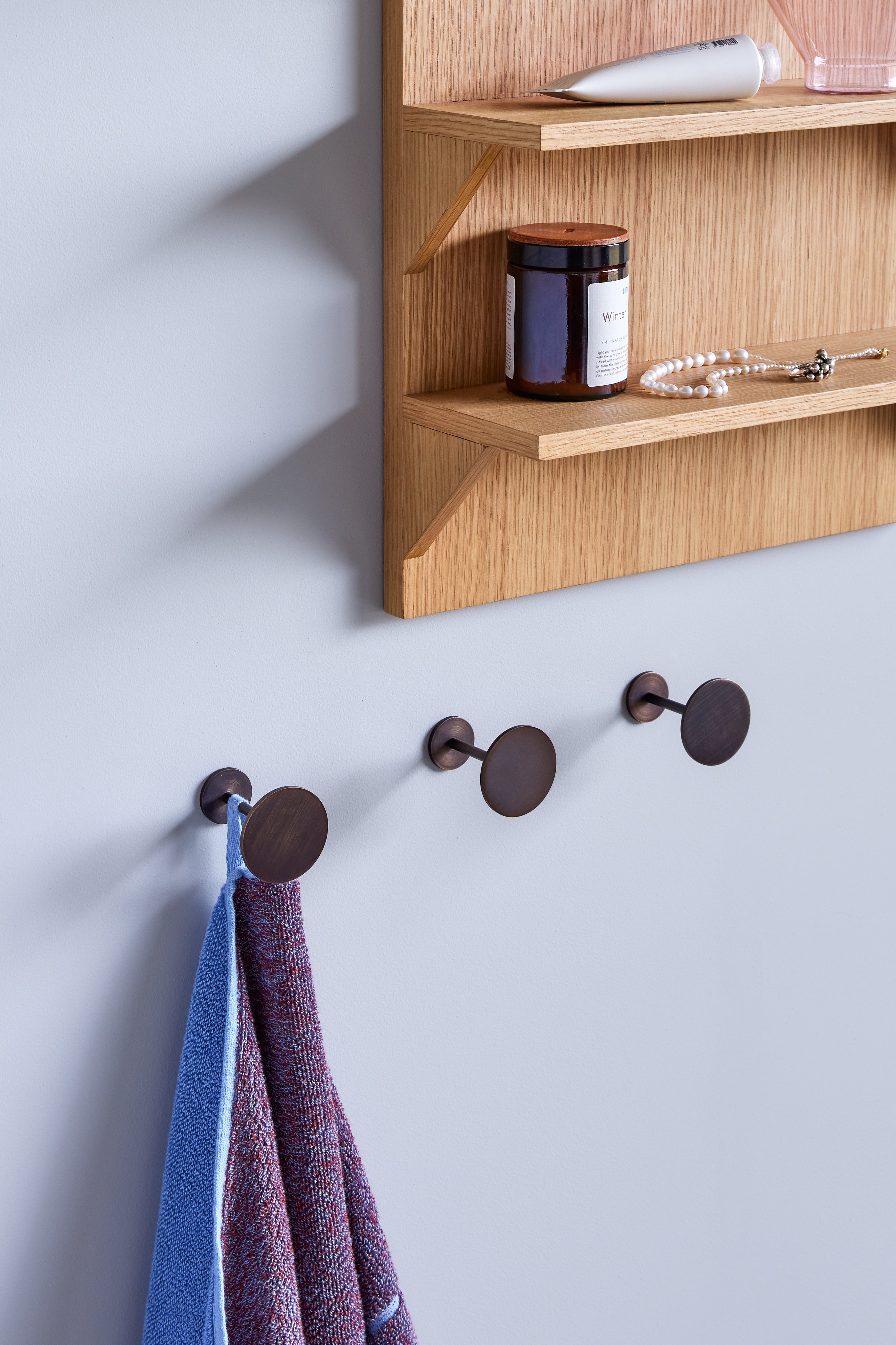 Flare Hook kiillotettu messinki - ø5xh6cm