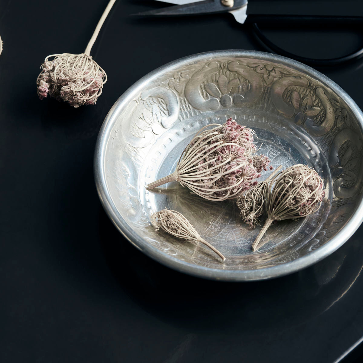 Talo -lääkäri - Bakke, Tura, antiikki hopea - H: 3 cm, Dia: 15 cm