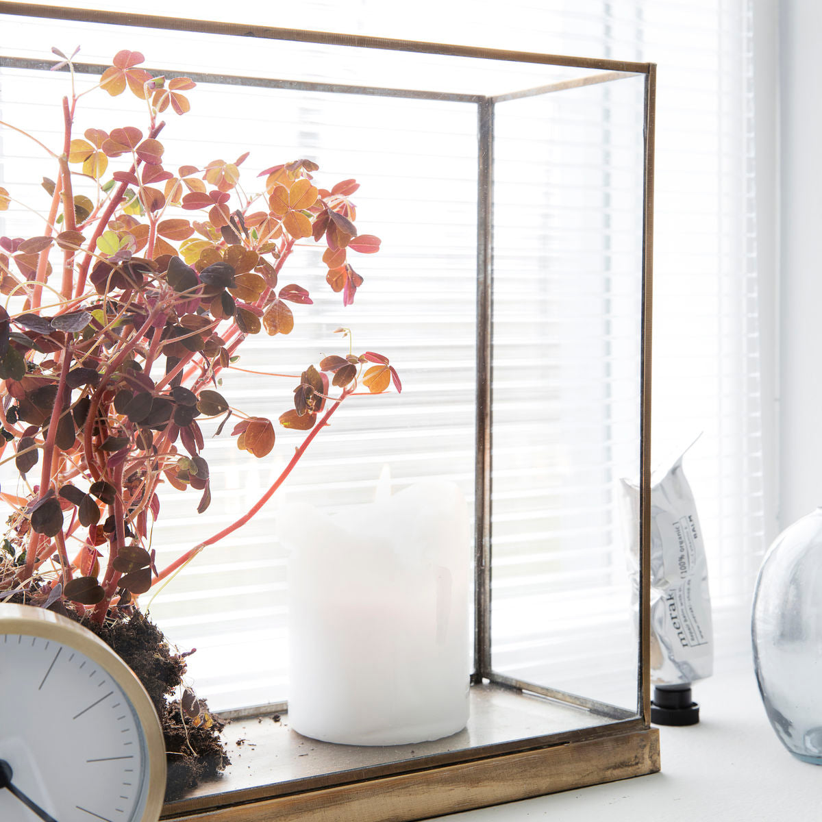 House Doctor - näyttölaatikko, antiikkimetallinen - leveys: 40 cm, leveys: 11 cm, korkeus: 27 cm