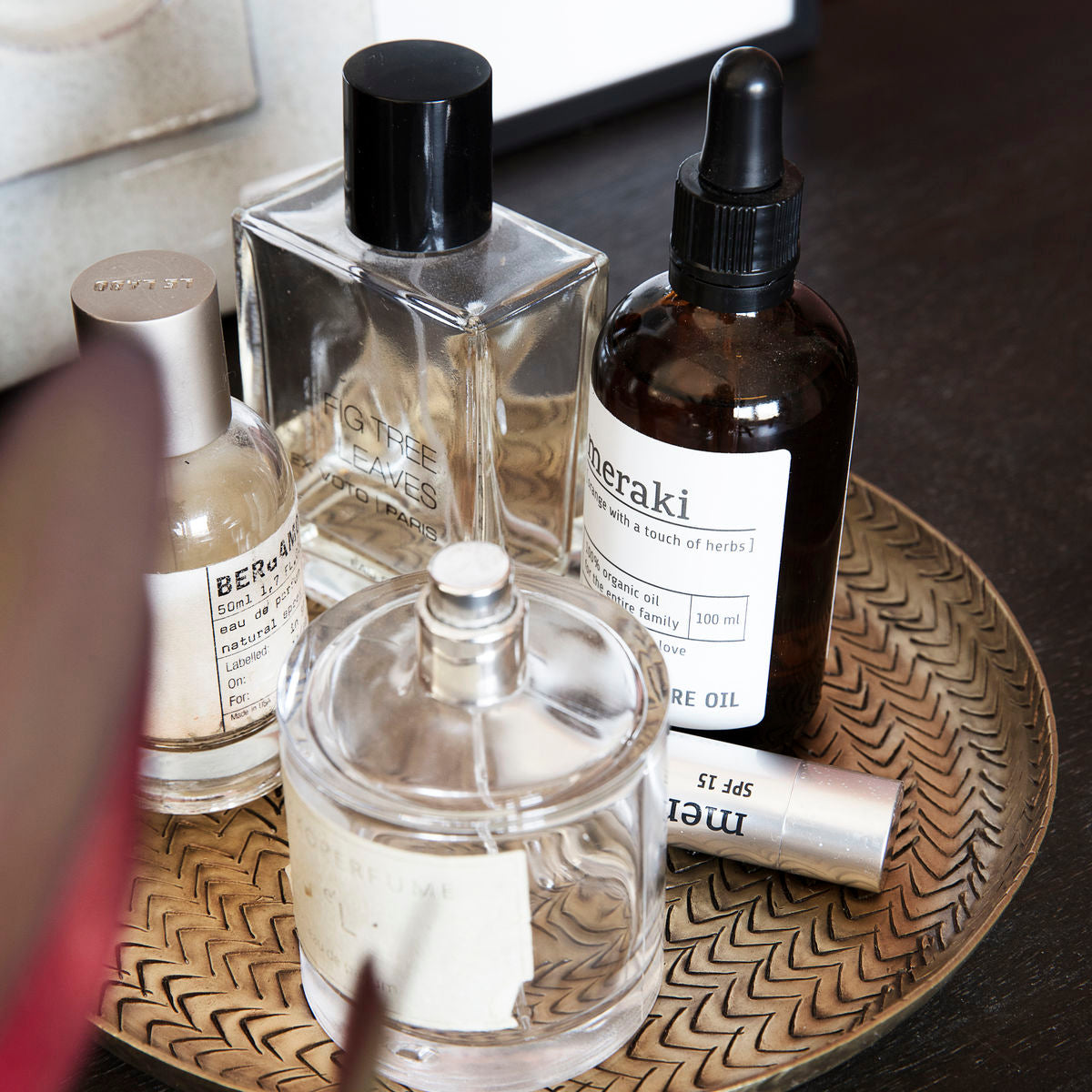 House Doctor - Bakke, Rattan, Messingfinish - h: 1.5 cm, dia: 20 cm - House Doctor - DesignGaragen.dk