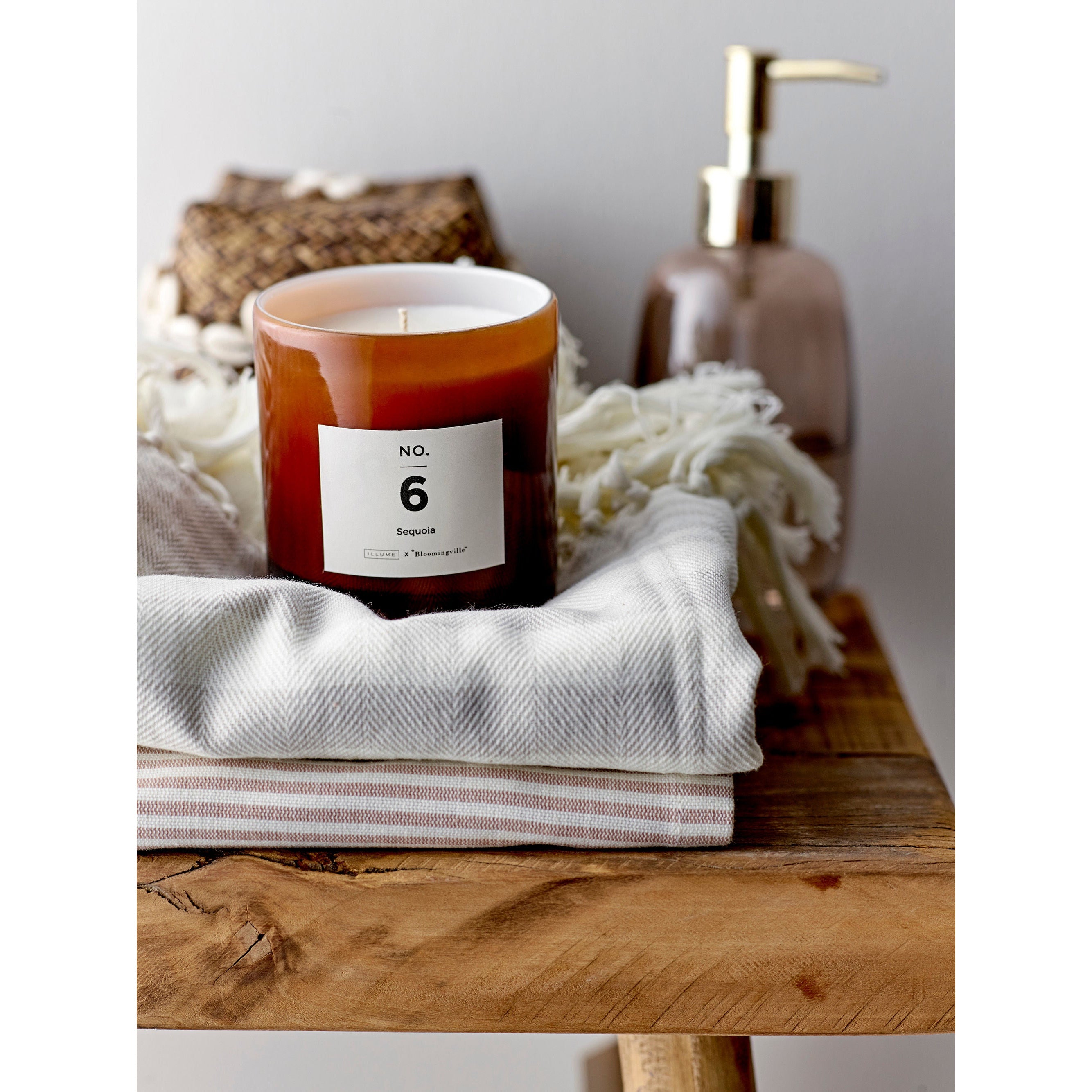 Bloomingville Seval Basket W/kansi, luonto, bambu