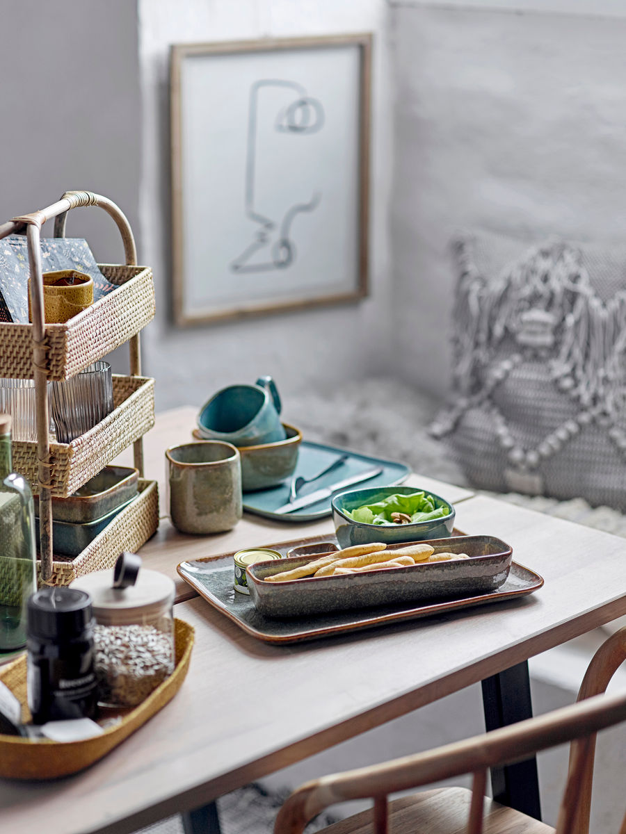 Bloomingville Aime tarjoilee ruokaa, vihreää, kivivarusteita