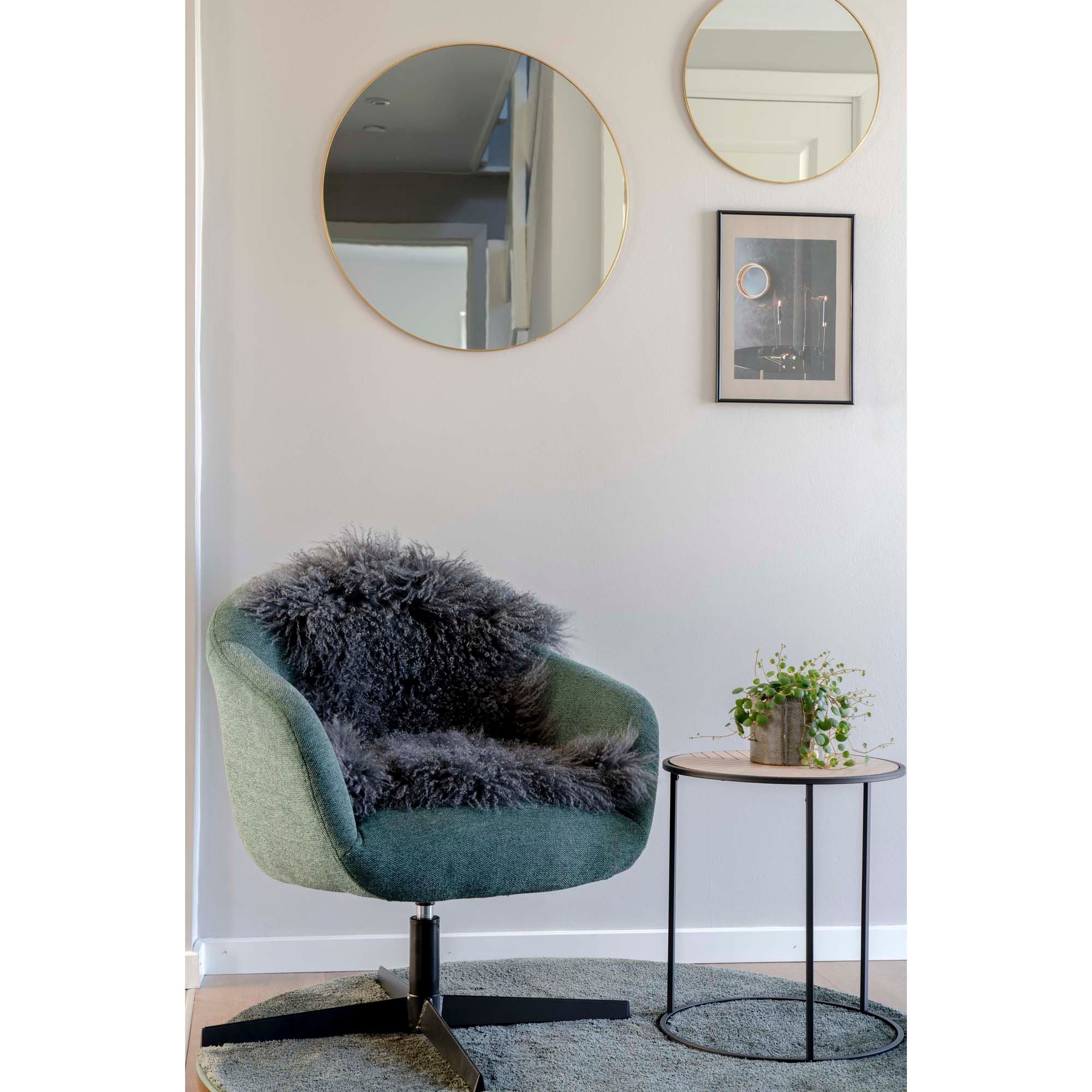 Mongolian nahka - Mongolian nahka, harmaa, 50x90 cm