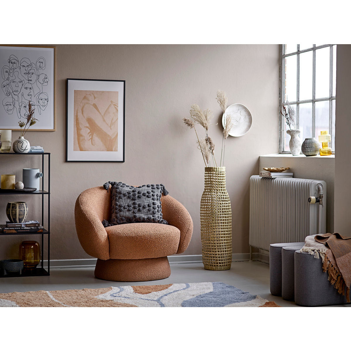 Bloomingville Ves Hylde, Sort, Metal B: 35cm, H: 103cm, L: 60cm - Bloomingville - DesignGaragen.dk