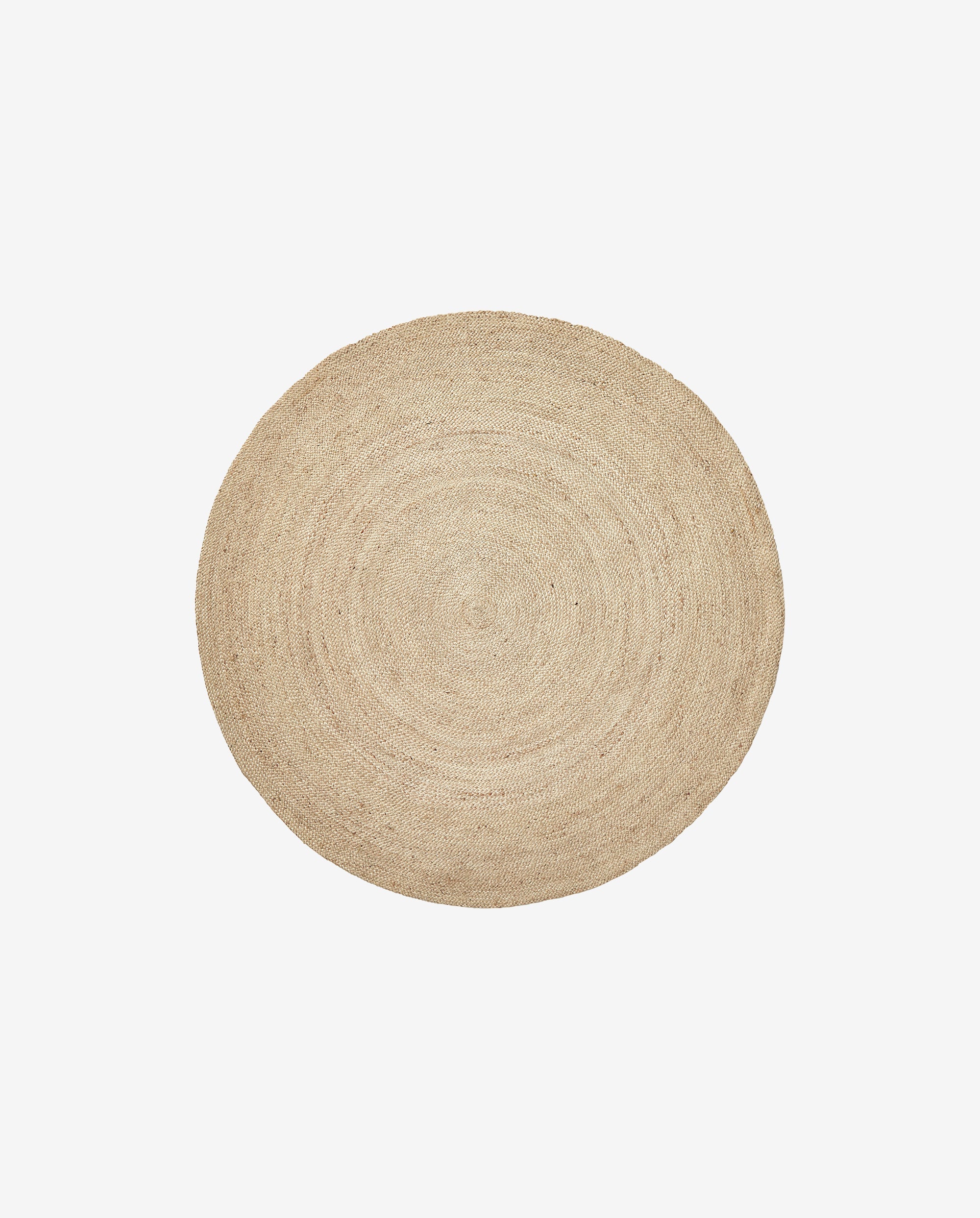 Pyöreä viltti juutissa - Ø150 cm - luonto