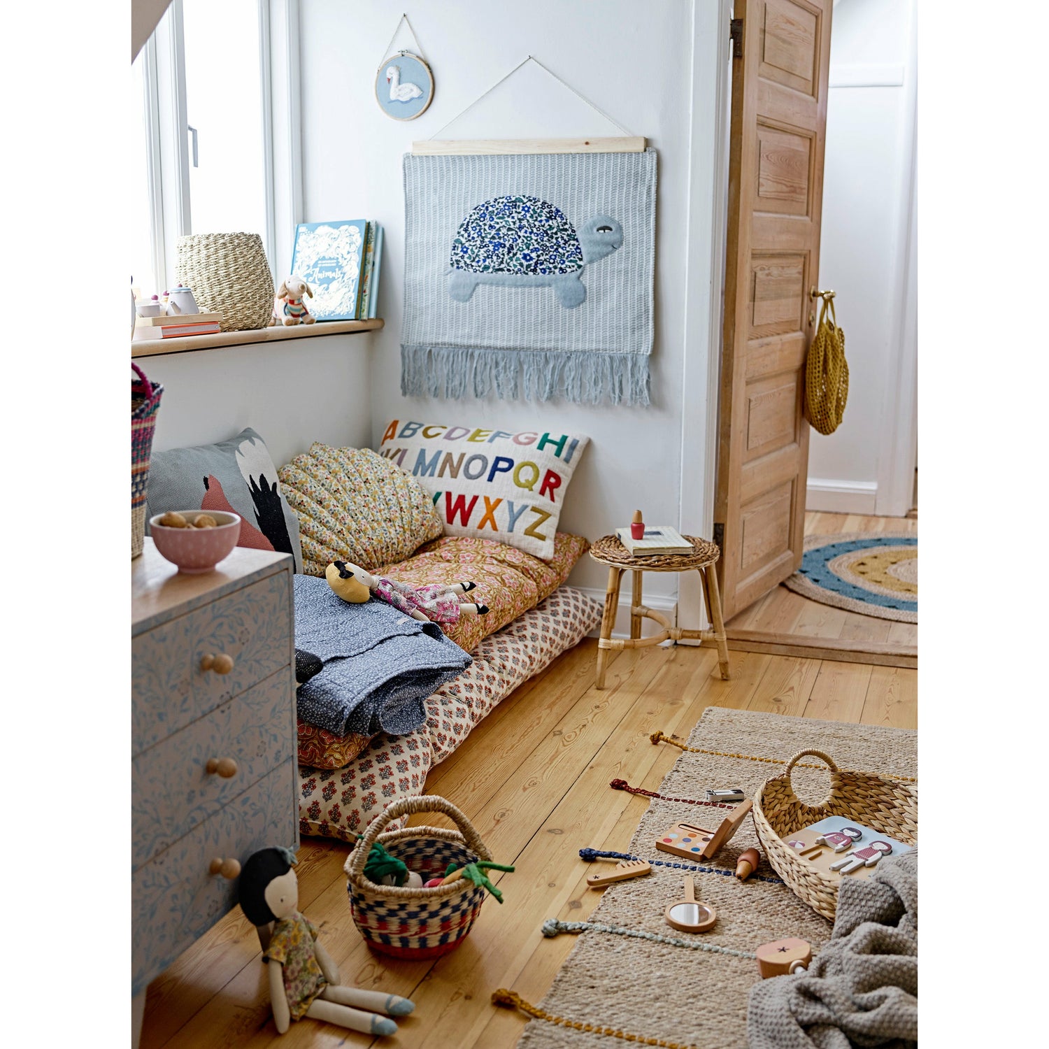 Lexi Pude, Natur, Bomuld - L60xW40 cm - BLOOMINGVILLE MINI - DesignGaragen.dk