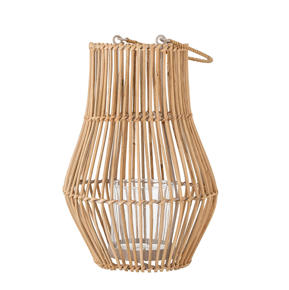 Luova kokoelma Rae Lantern w/lasi, luonto, rottinki