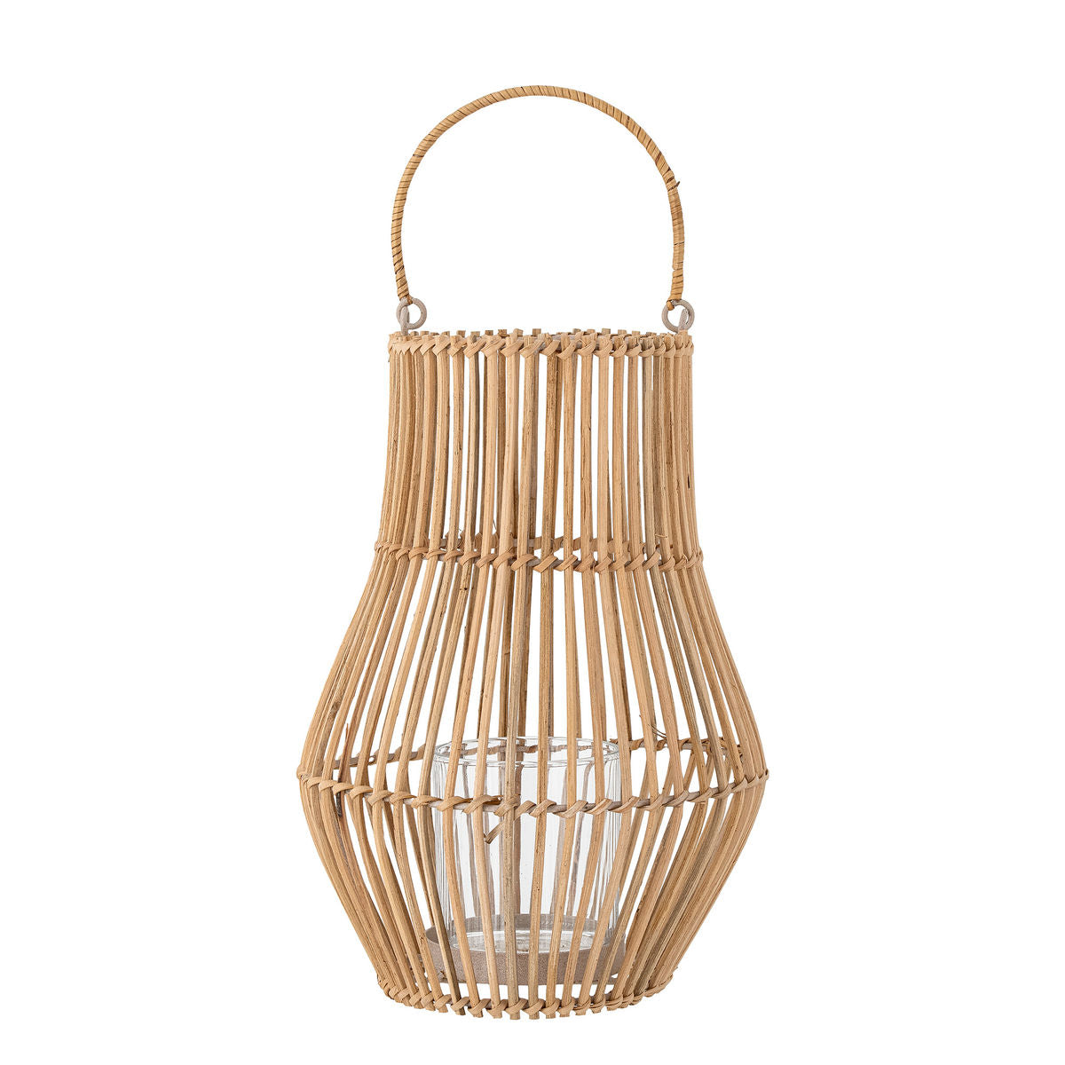 Luova kokoelma Rae Lantern w/lasi, luonto, rottinki