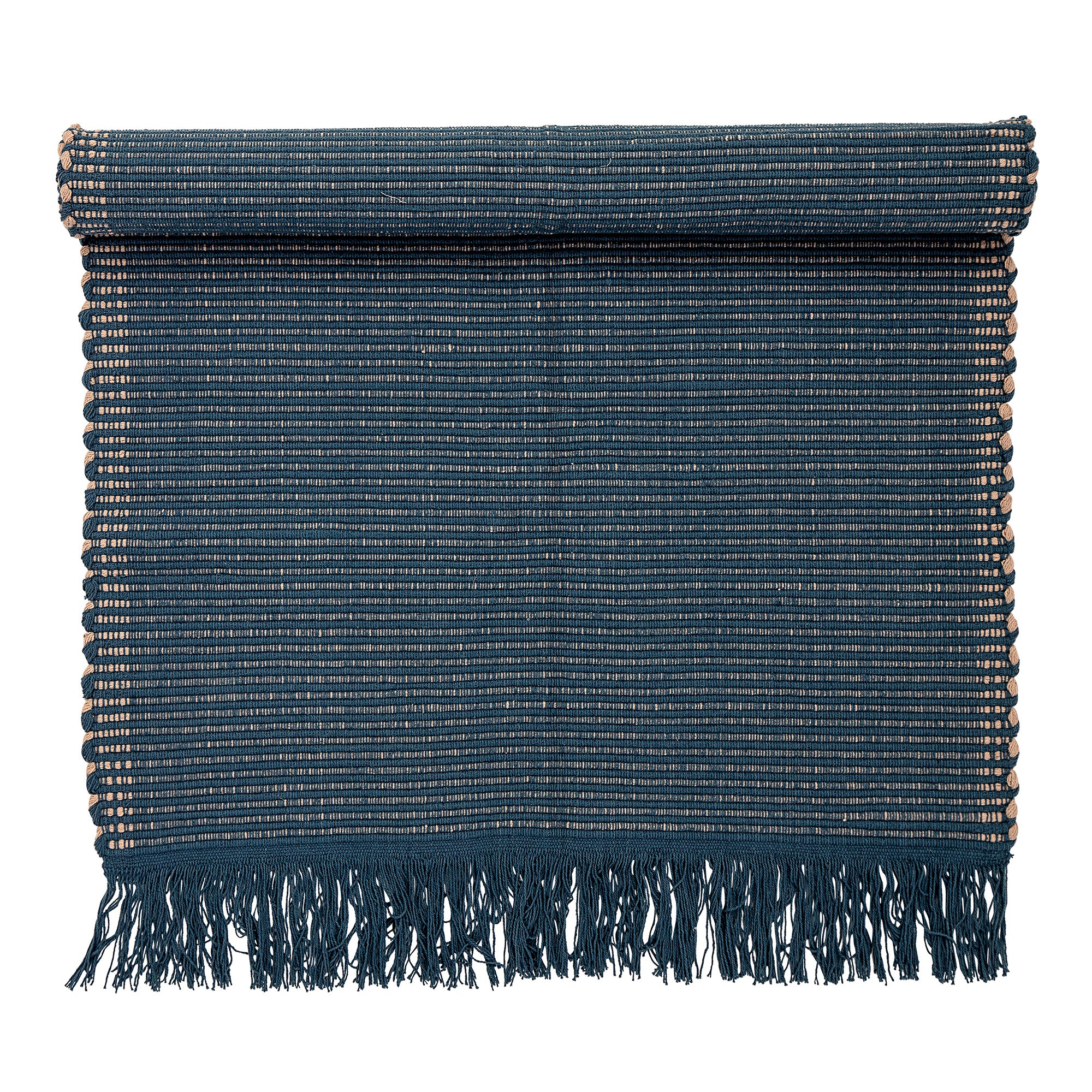 BLOOMINGVILLE MINI Yuliyana Tæppe, Blå, Bomuld - L160xW80 cm - DesignGaragen.dk.