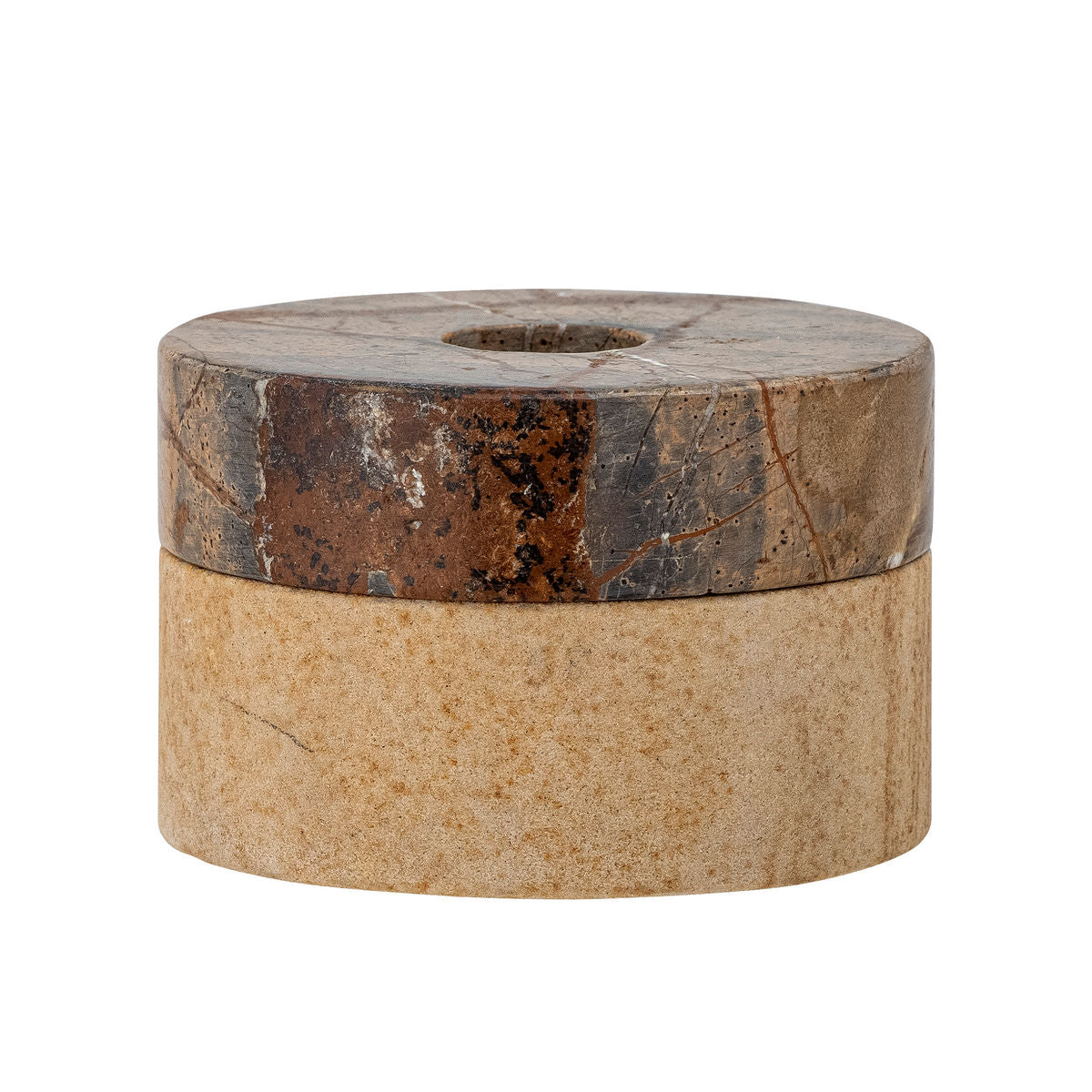 Bloomingville Dalin Votive & Candle Holder, Brun, Sandsten - Bloomingville - DesignGaragen.dk