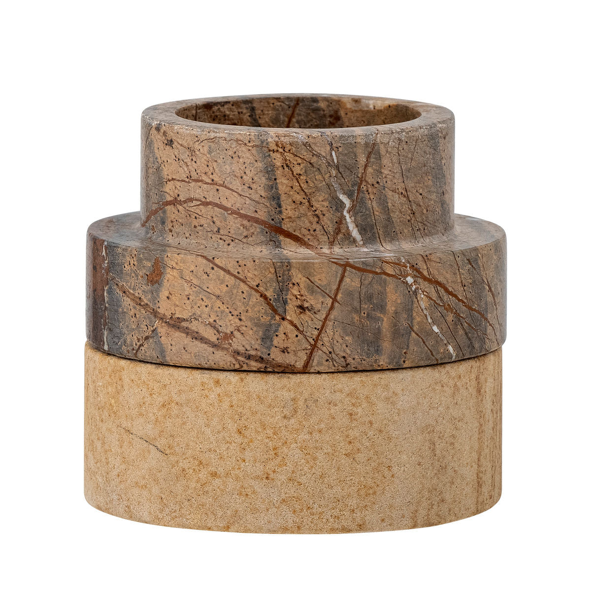 Bloomingville Dalin Votive & Candle Holder, Brun, Sandsten - Bloomingville - DesignGaragen.dk