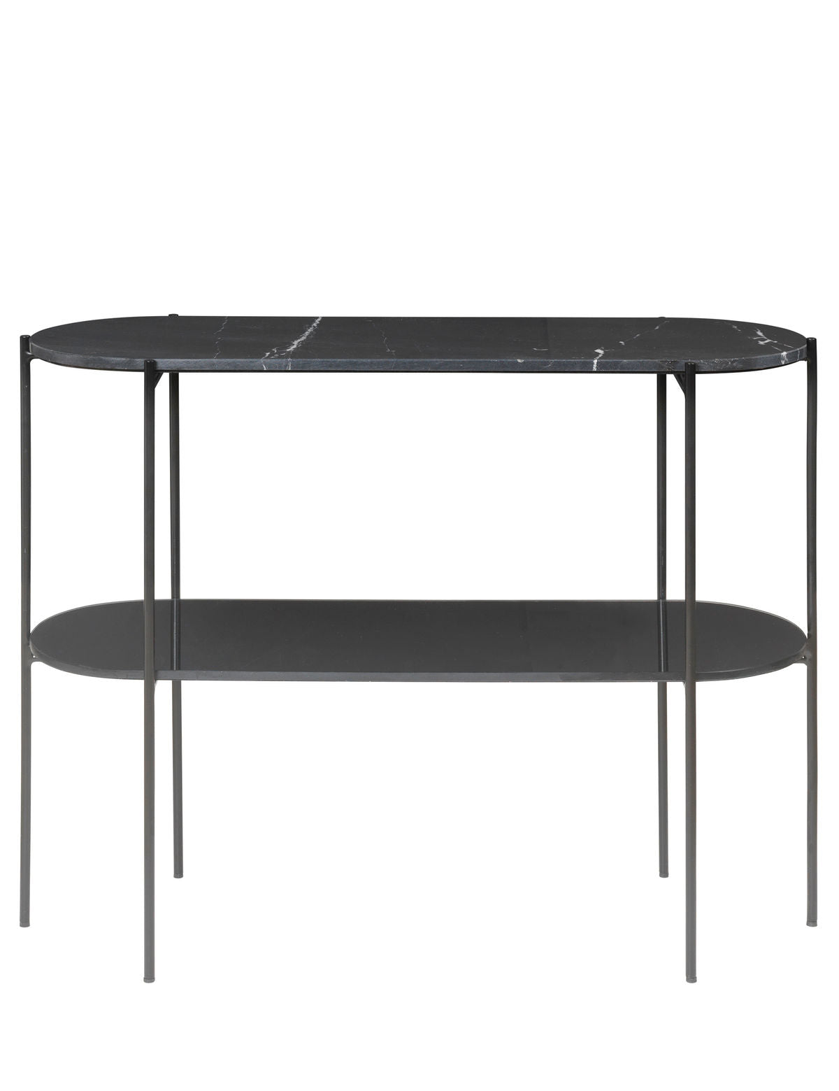 Viihtyisä elävä Laura Console Marbletable - Noir mustalla jauheella