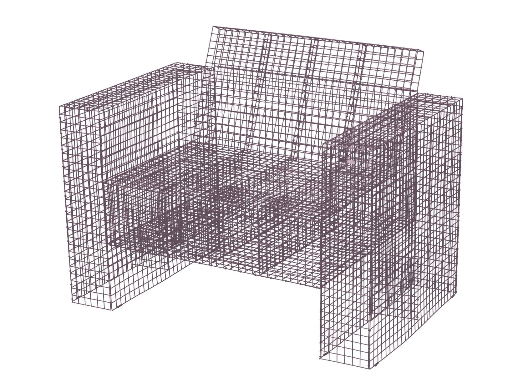 Kalager Design Wire Loungechair, pastelli violetti