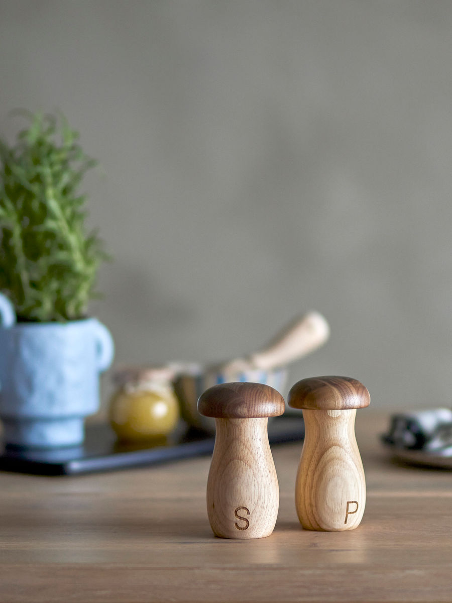 Bloomingville Rahim Salt & Pebersæt, Brun, Gummitræ - Bloomingville - DesignGaragen.dk