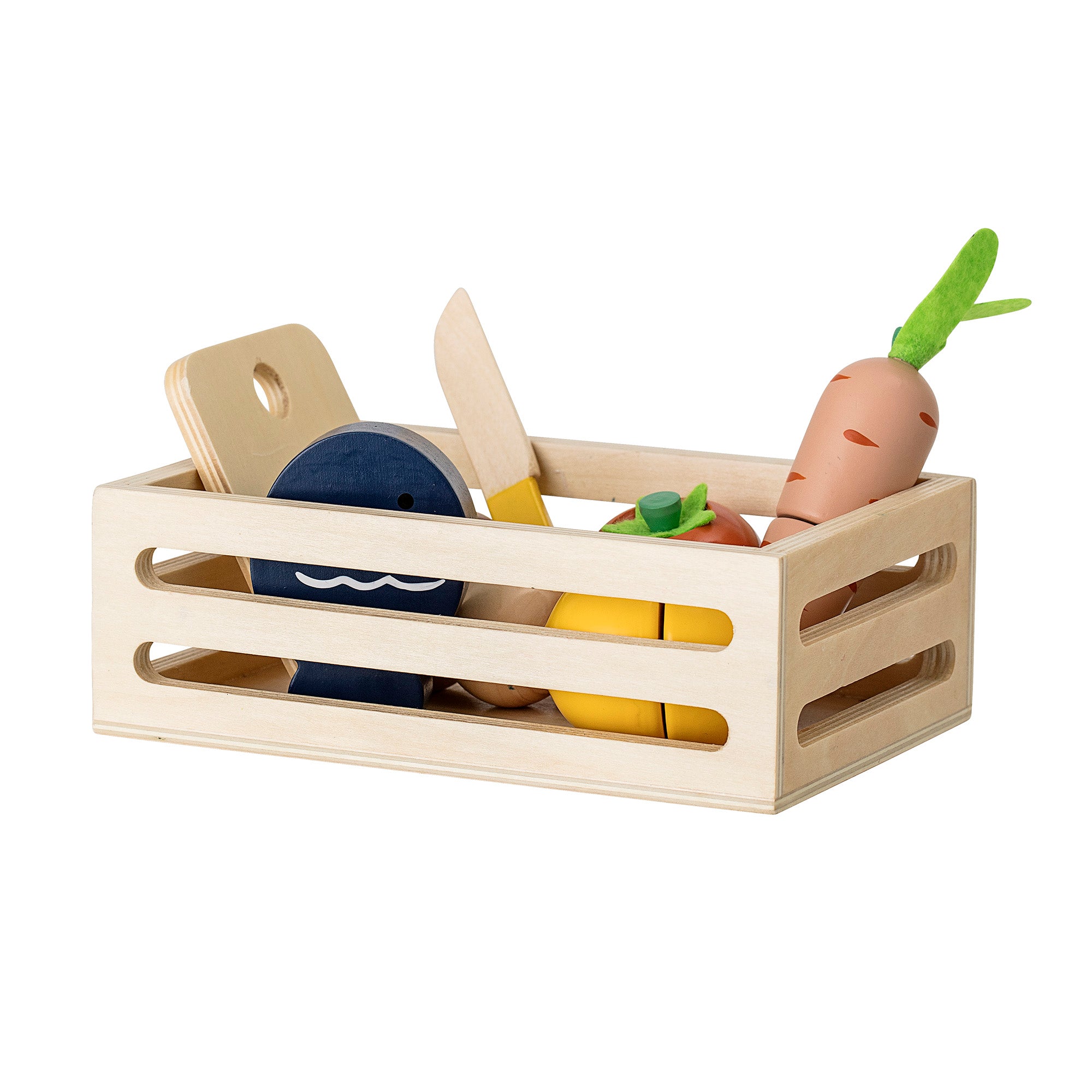 BLOOMINGVILLE MINI Guila Legetøjsmad, Natur, Krydsfiner - L18xH6xW12 cm, Set of 8 - DesignGaragen.dk.