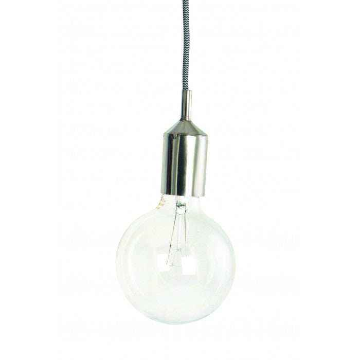 House Doctor - Hætte til fatning kant sølv Ø4,5xh11 cm E27 - House Doctor - DesignGaragen.dk