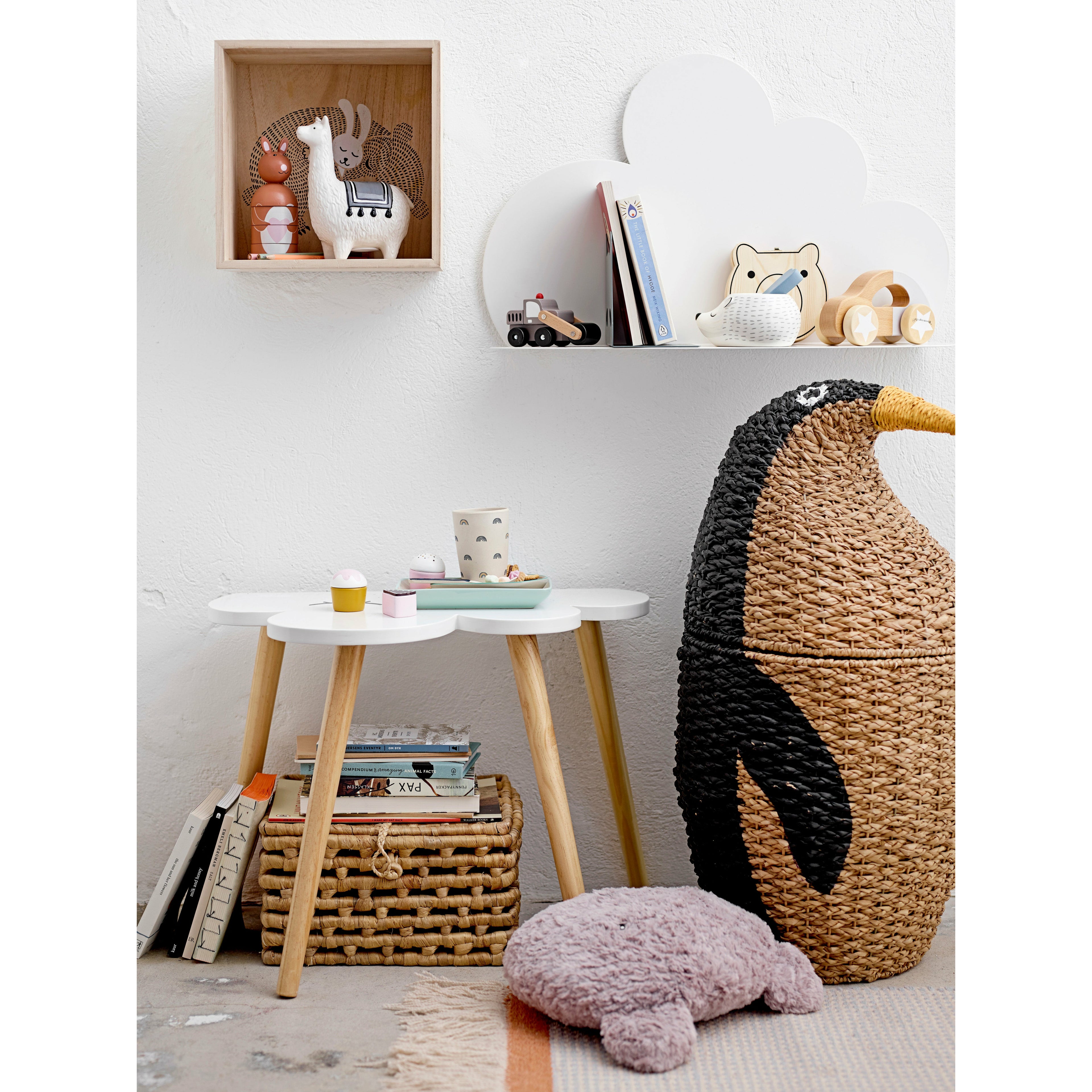 BLOOMINGVILLE MINI Kassander Krukke, Hvid, Stentøj - L13xH6,5xW9,5 cm - DesignGaragen.dk.