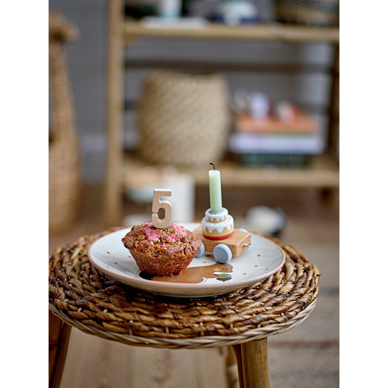 Mo Birthday Decoration, Gul, Bøg - L39xH7xW5 cm - BLOOMINGVILLE MINI - DesignGaragen.dk