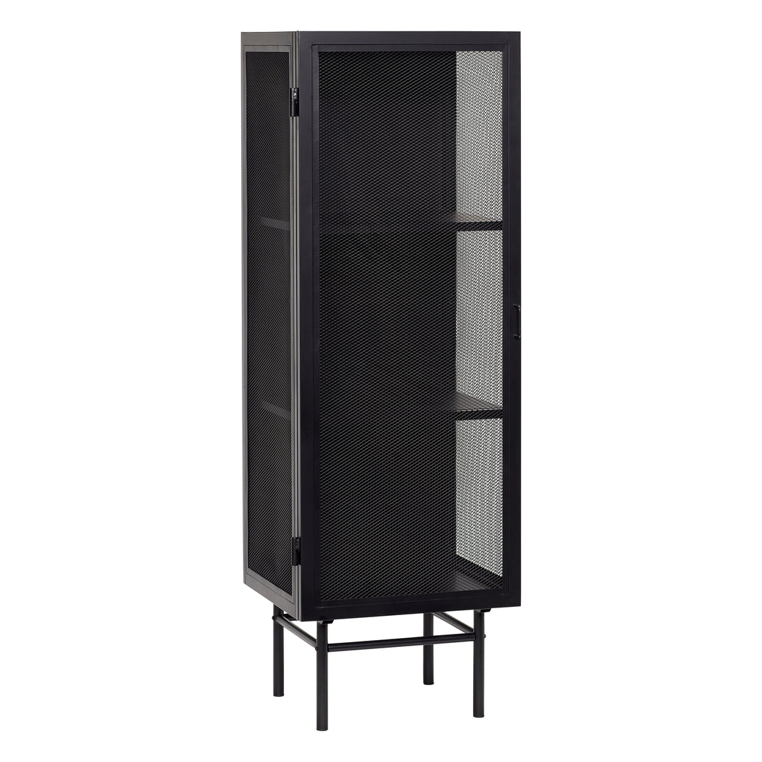 Reunakaappi yksi musta - 50x45xh150cm
