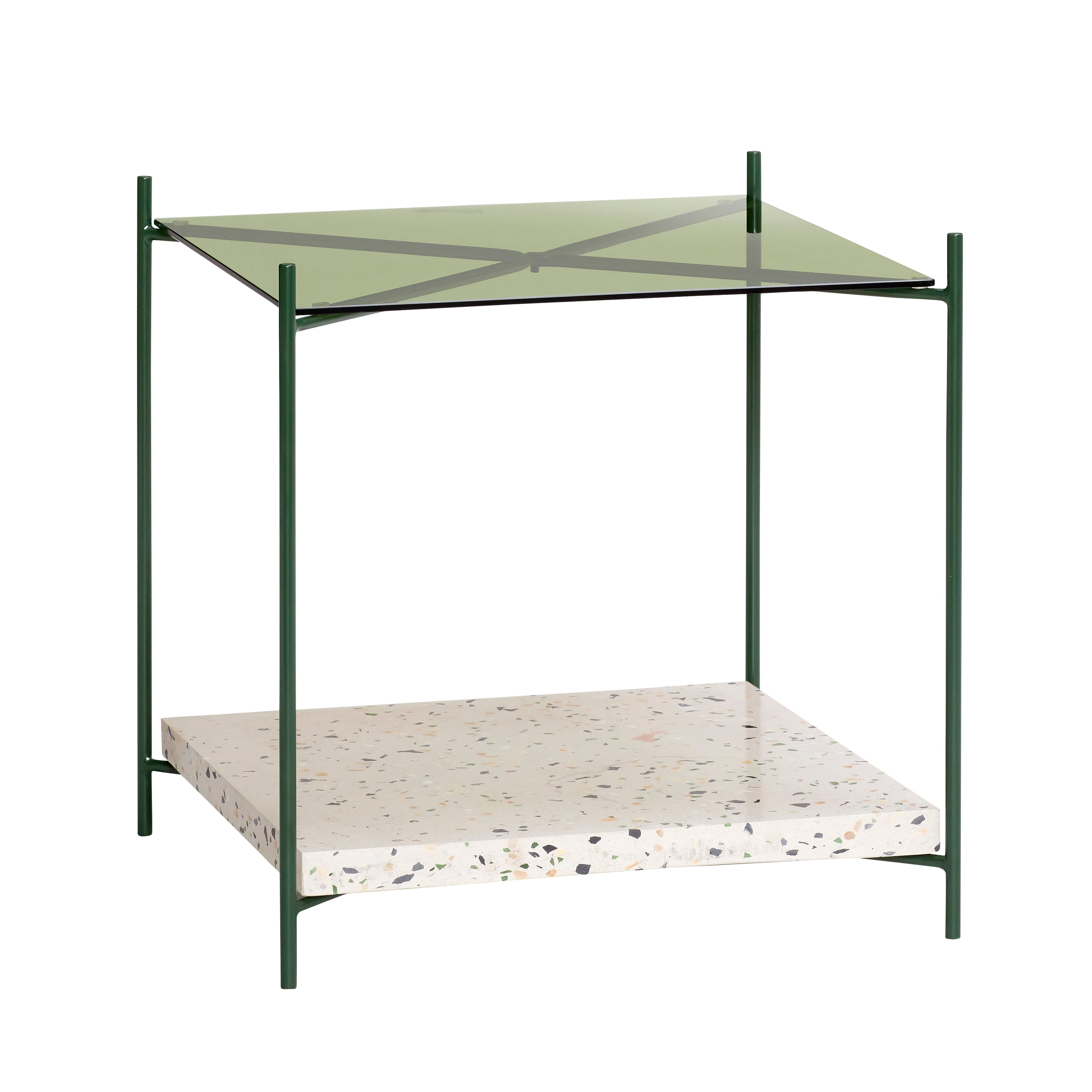 Kapealla sivupöytä Green/Terrazzo - 42x42xh43cm